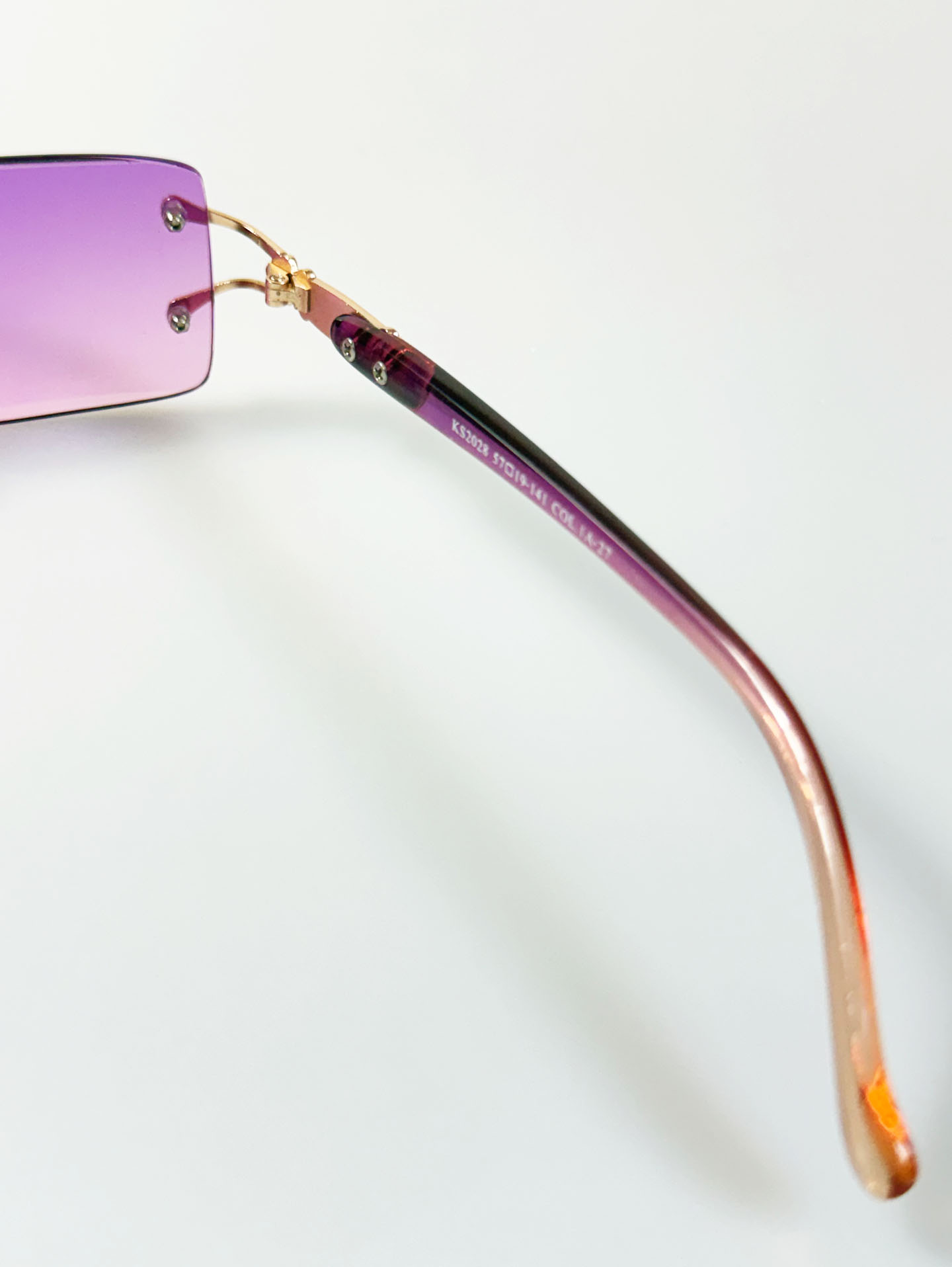 90's CROCOKIDS Rimless Square Metal Tint Sunglasses