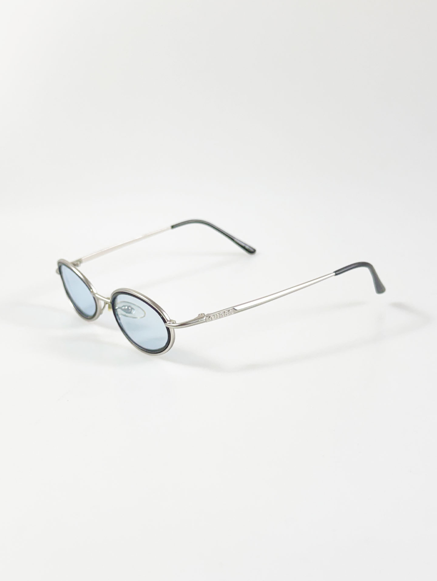 GUESS Silver Oval Metal Tint Sunglasses