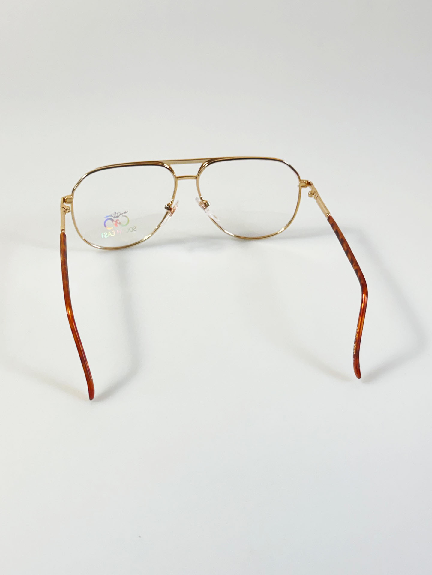 90's SOUTH EAST Gold Metal Boeing Frame Glasses