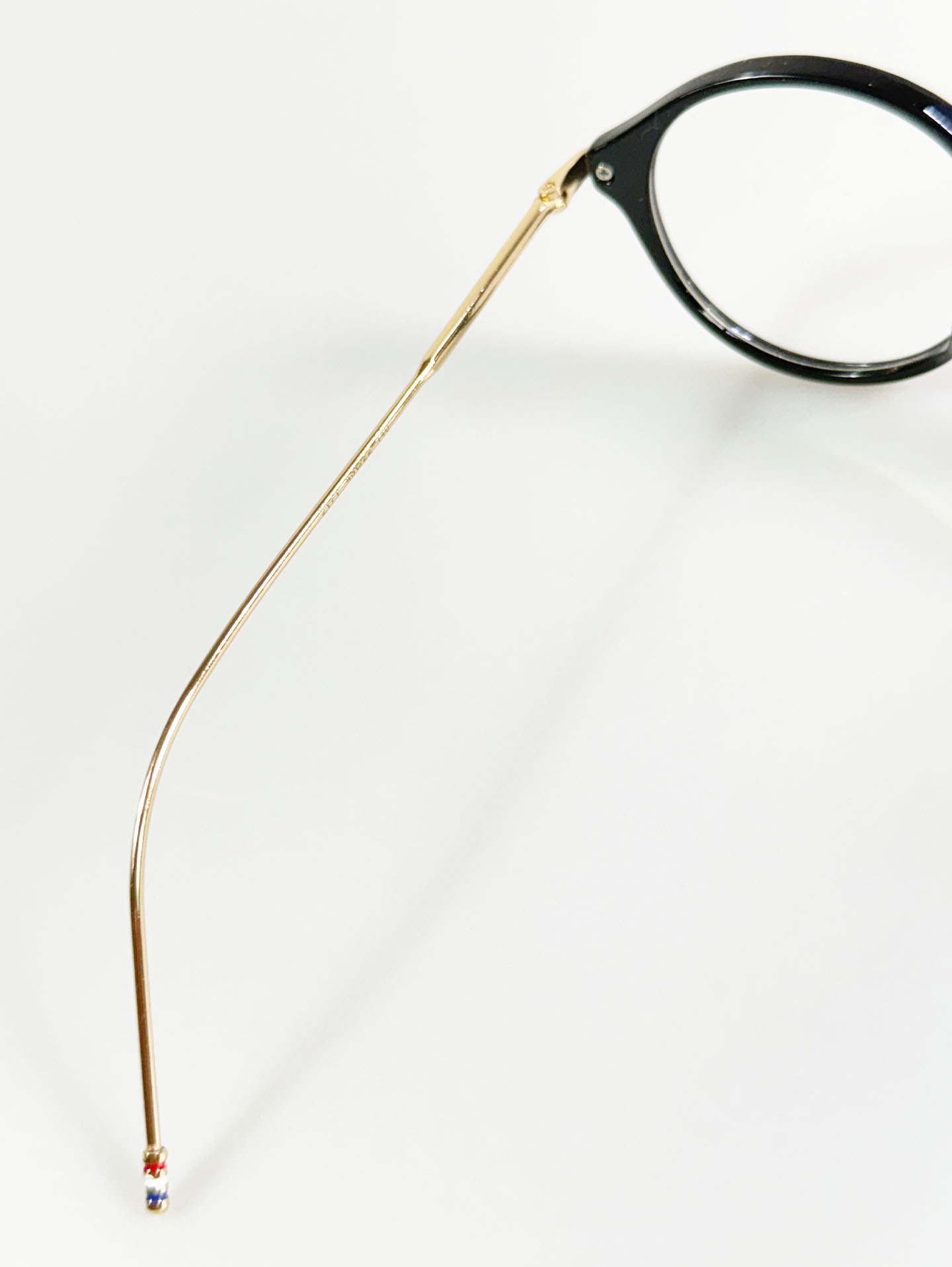 Black Round Acetate & Gold Metal Combi Glasses