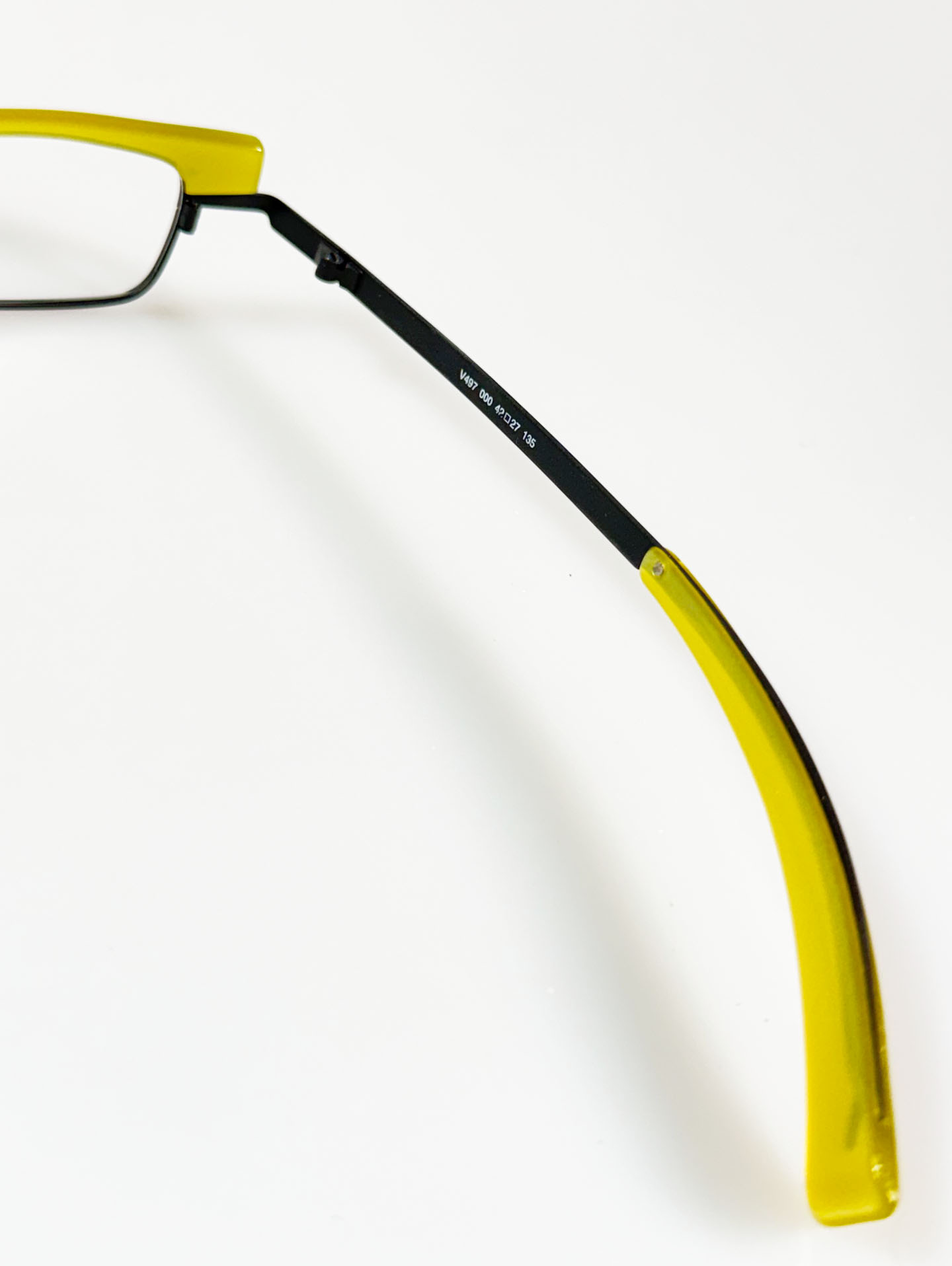 Eye’DC Black & Lime Frog-Inspired Square Combination Frame Glasses (made in France)