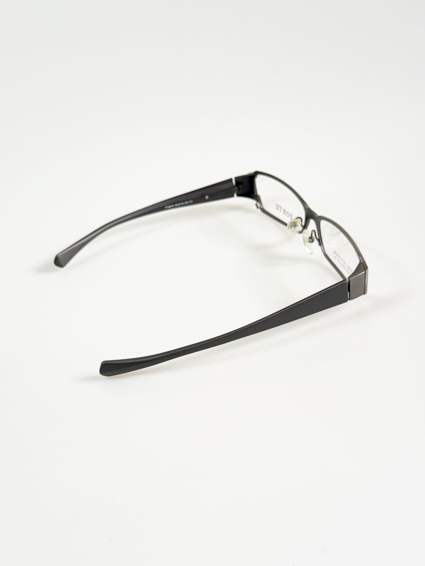 FORTE Gray Pure Titanium Slim Square Glasses