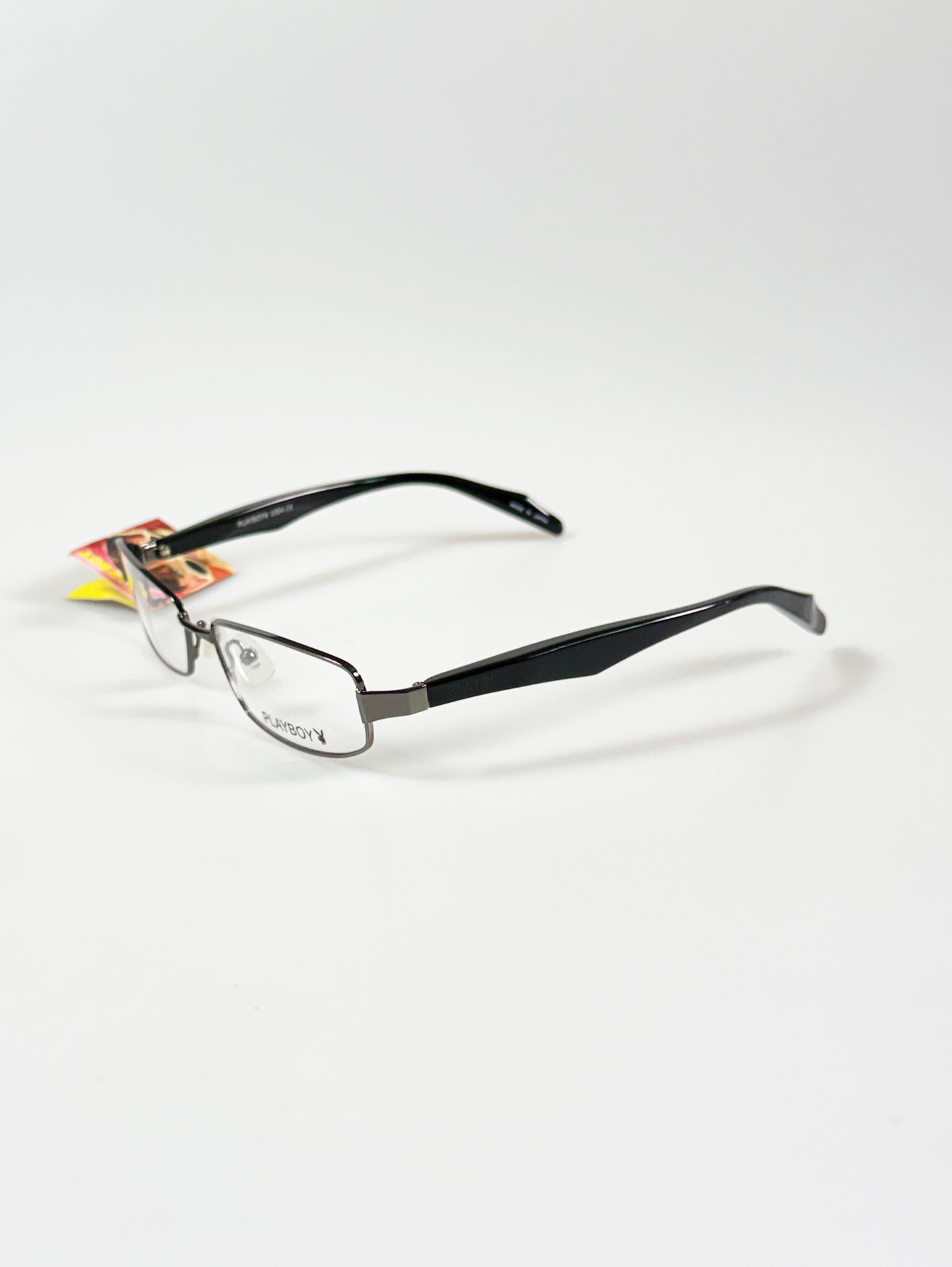 PLAYBOY Slim Square Gunmetal Combination Frame Glasses