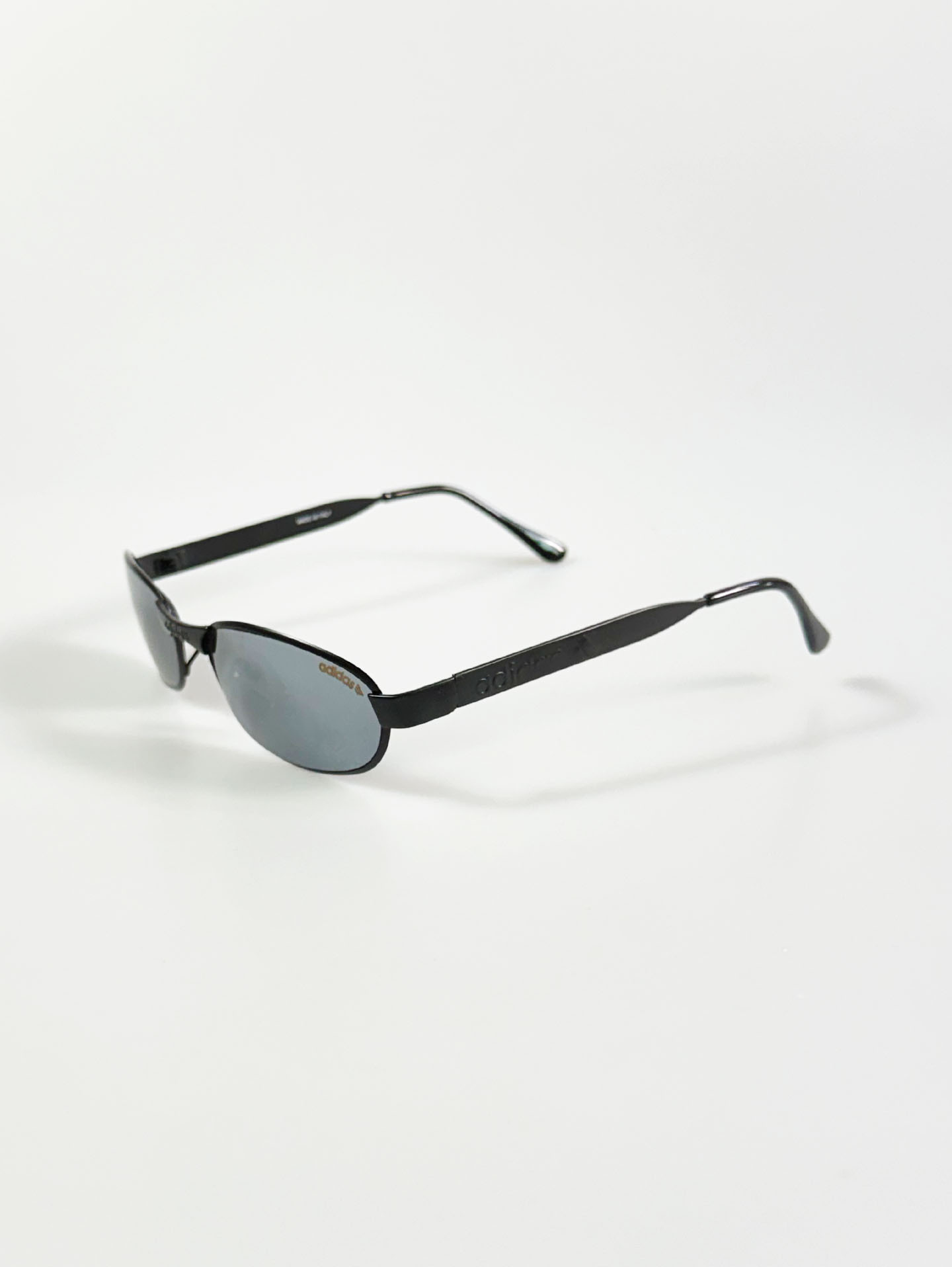Adidas Black Slim Oval Metal Sunglasses