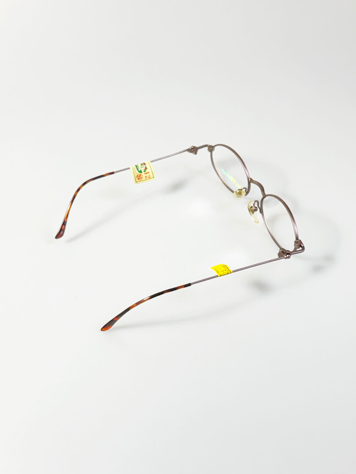90's PATIMA Slim Oval Metal Frame Glasses