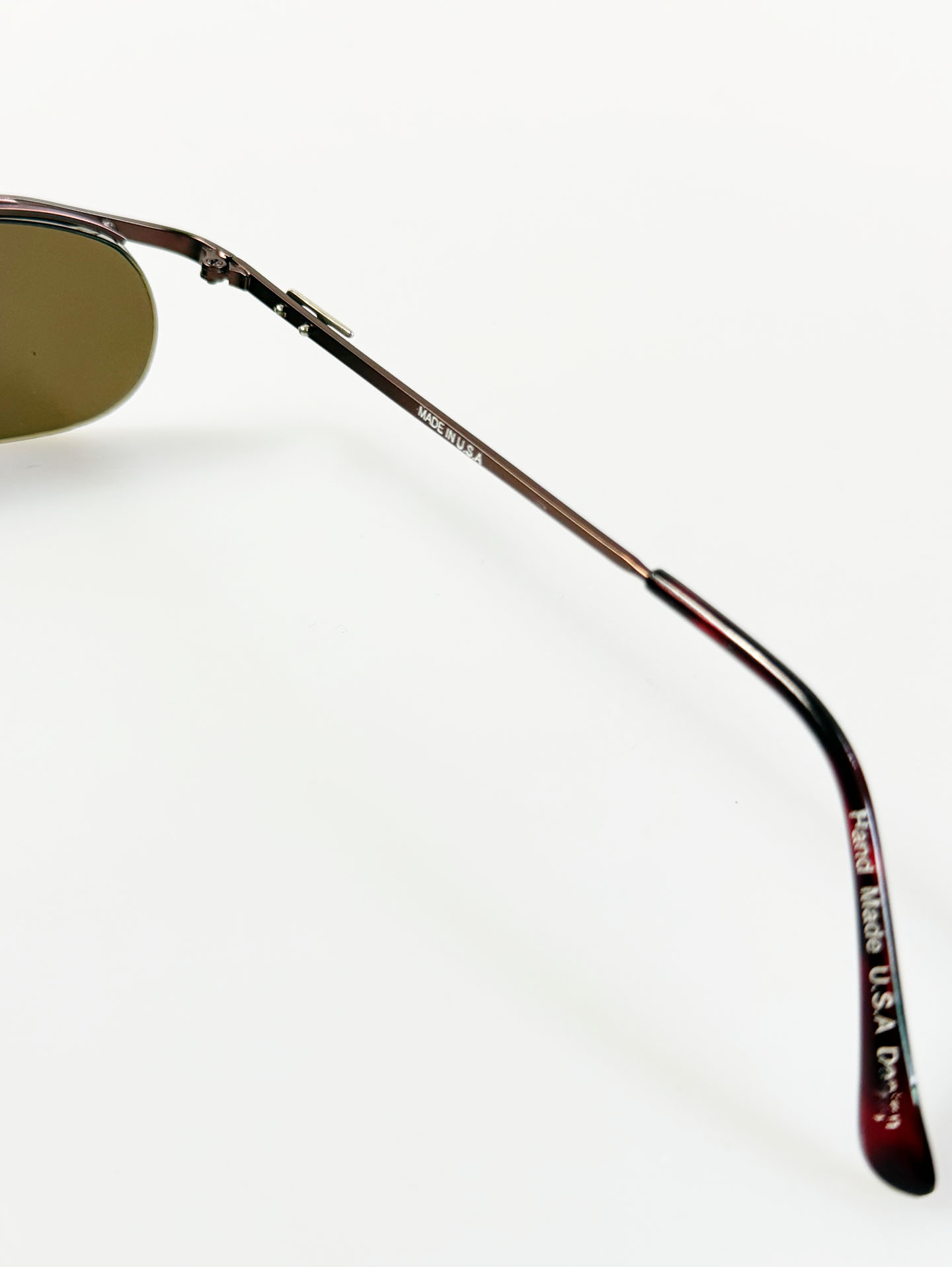 90's DODGE Brown Oval Wire Frame Sunglasses