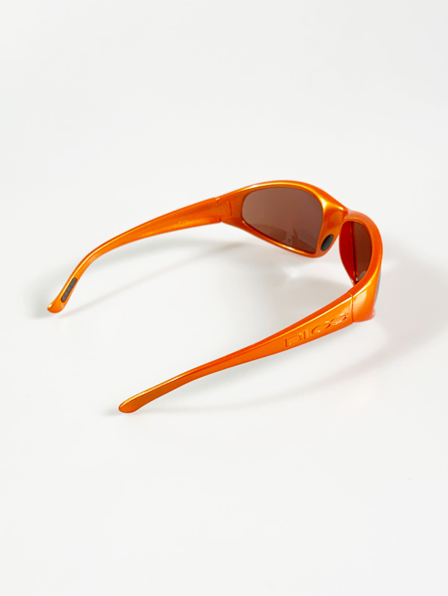 BLOC Orange Wraparound Oval Sporty Frame Sunglasses