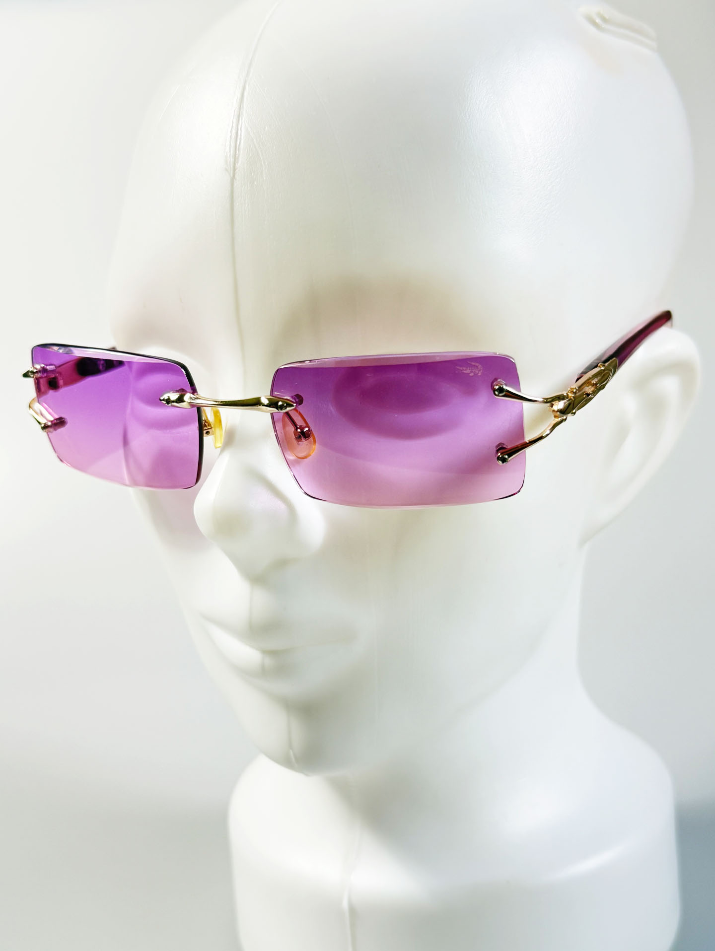 90's CROCOKIDS Rimless Square Metal Tint Sunglasses