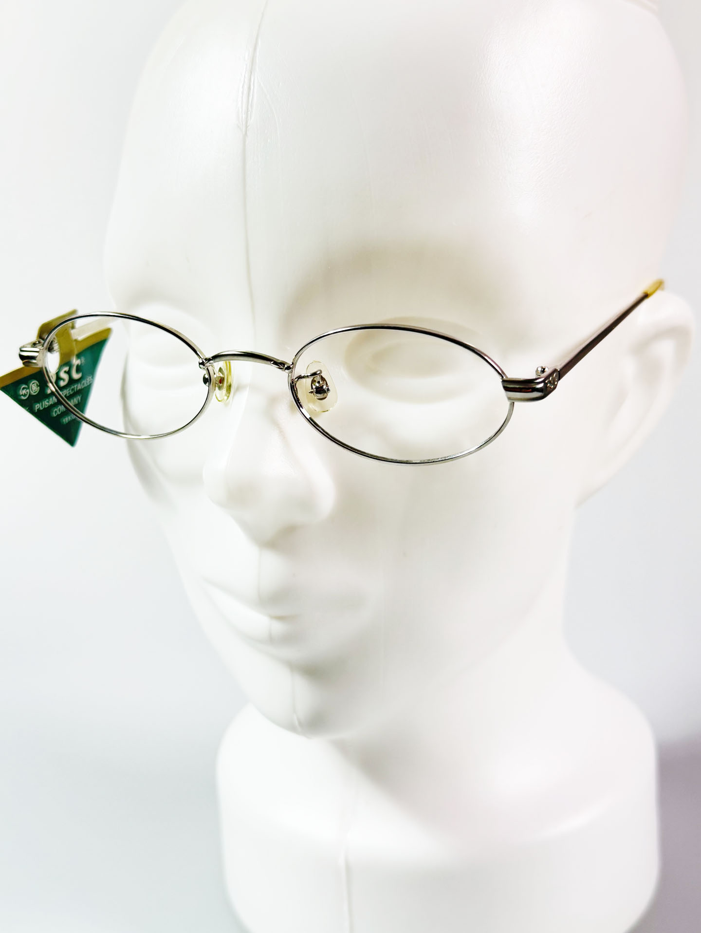 P.S.C. FASHION Silver Oval Metal Frame Glasses