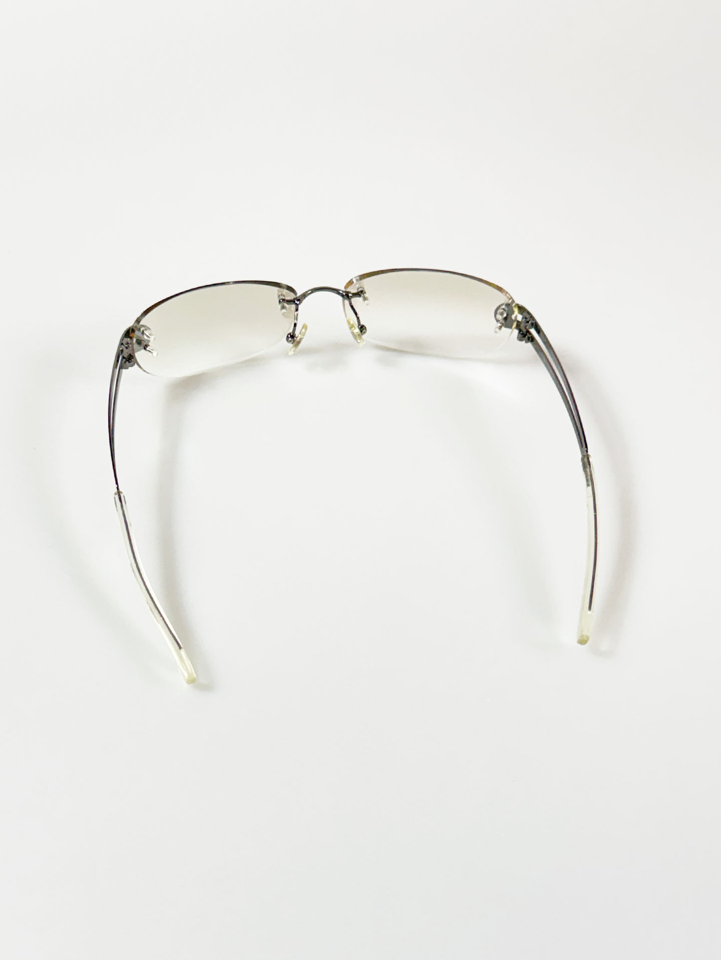 CAPRIO Rimless Square Metal Tinted Sunglasses