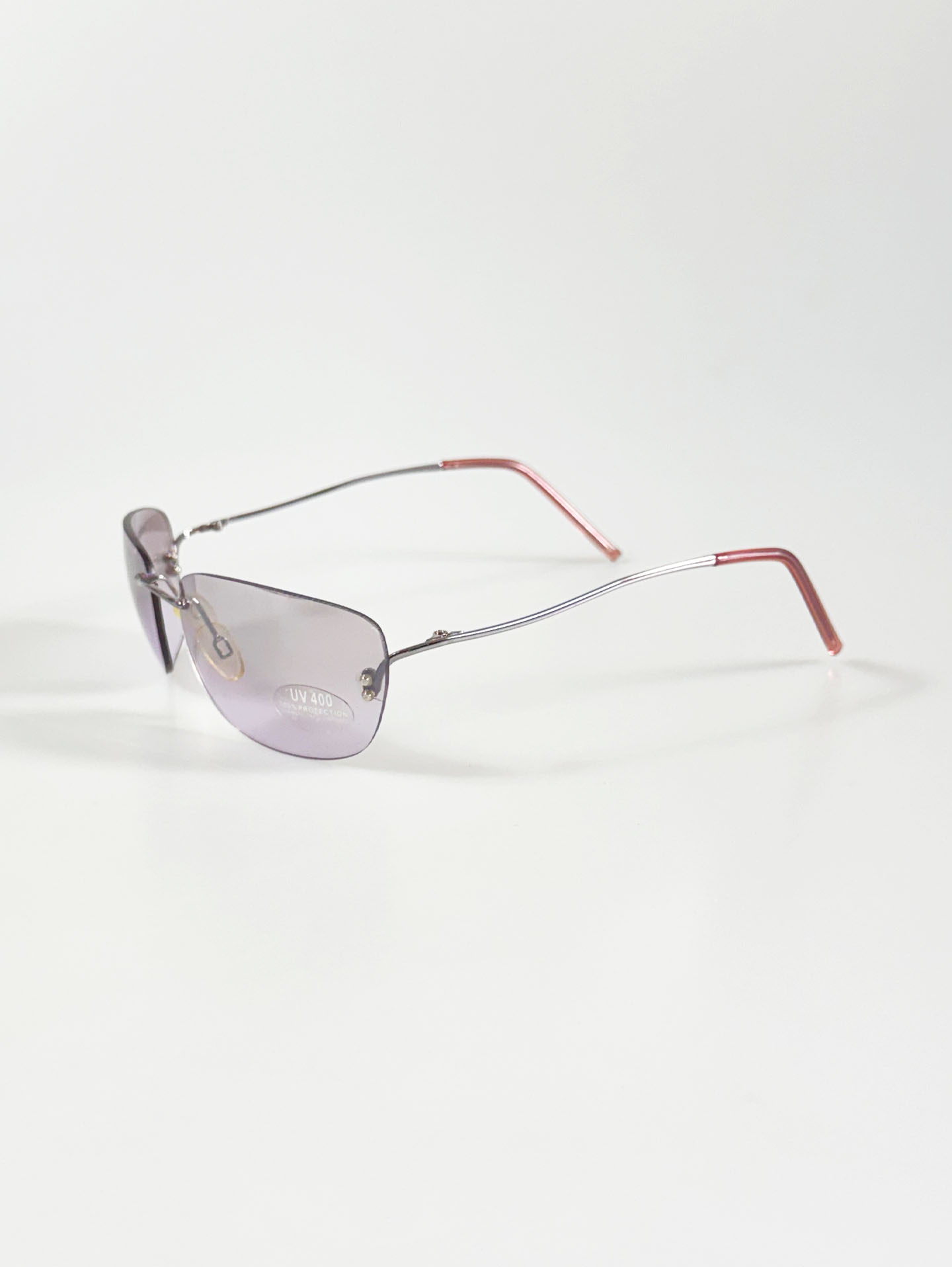 INKOGNITO Silver Rimless Square Tint Sunglasses