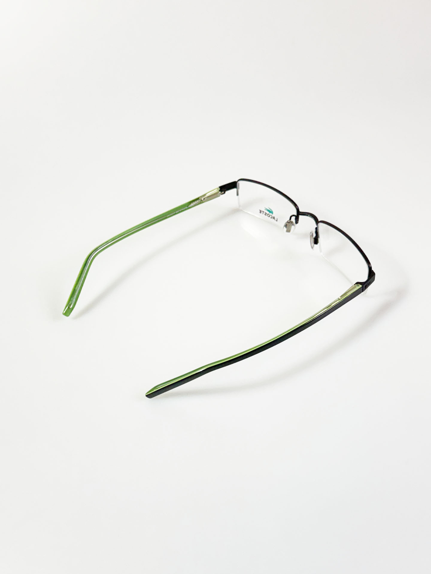 LACOSTE Square Half Rim Metal Glasses