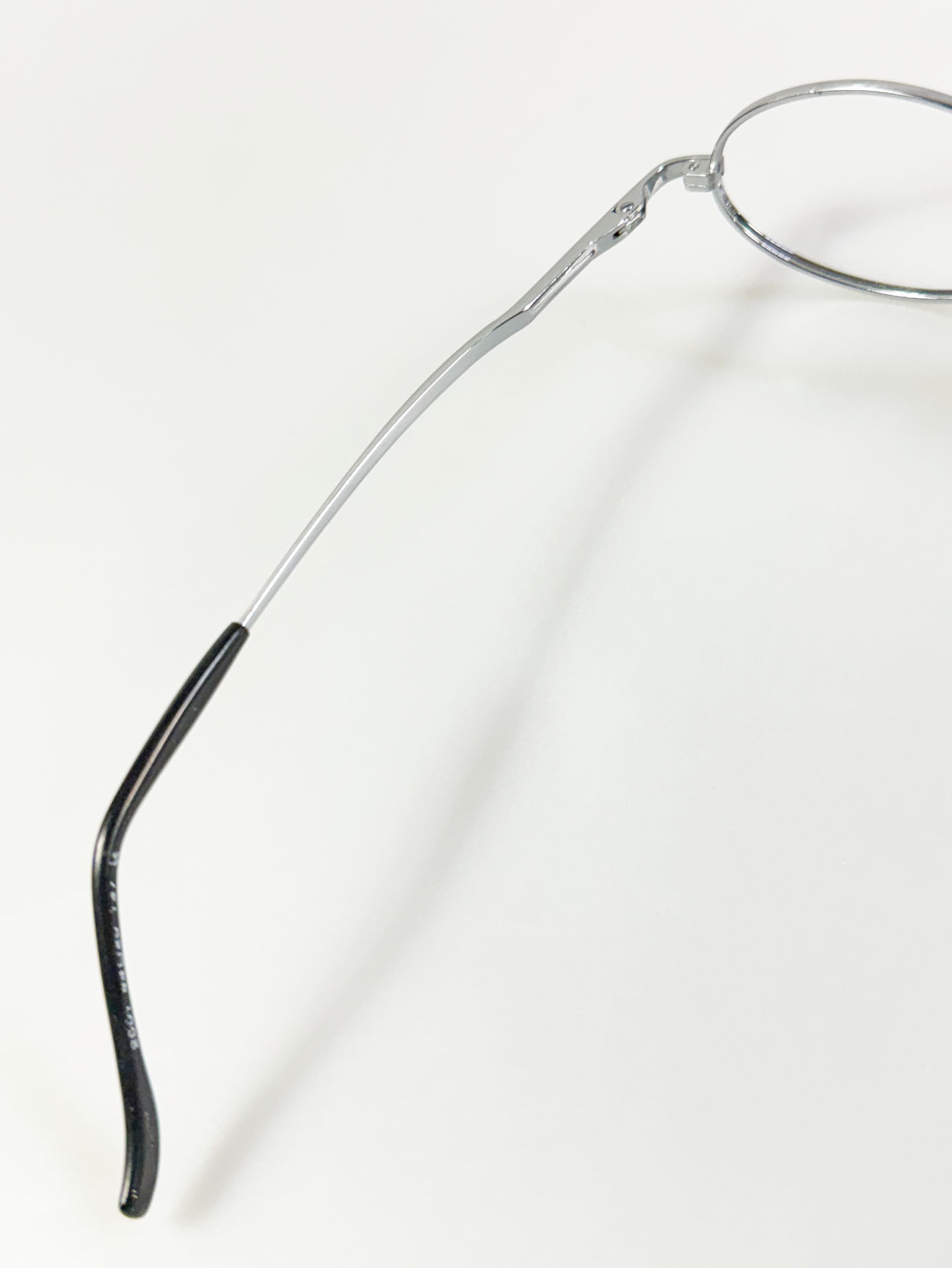 Silver Slim Oval Metal Frame Glasses
