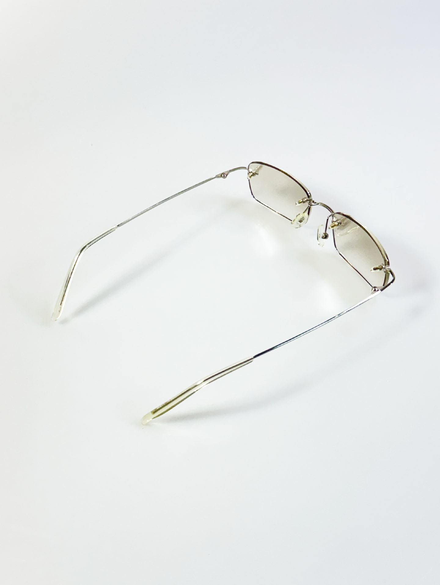 CAPRIO Rimless Square Metal Tinted Sunglasses