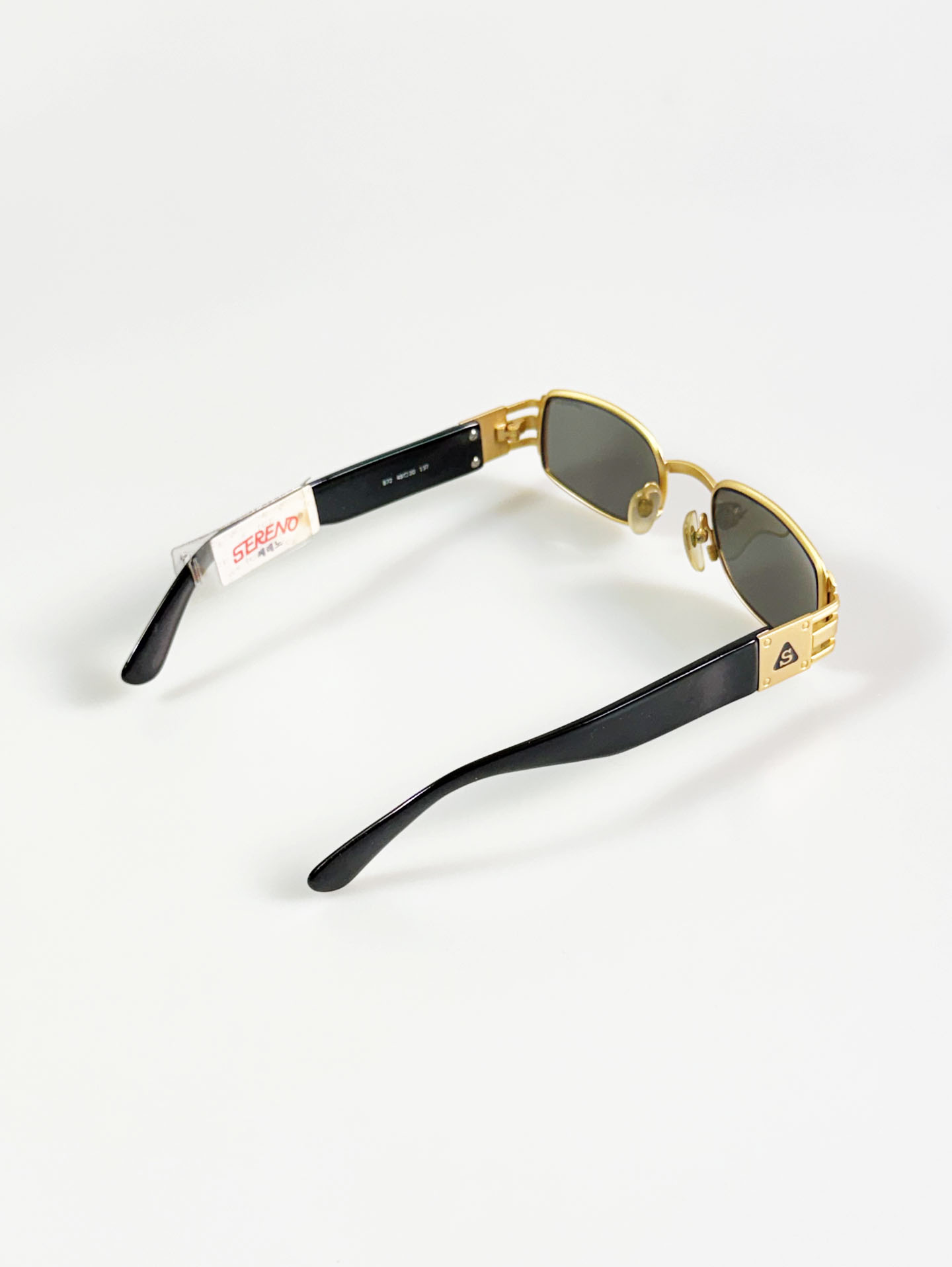 90's SERENO Square Gold Metal Sunglasses