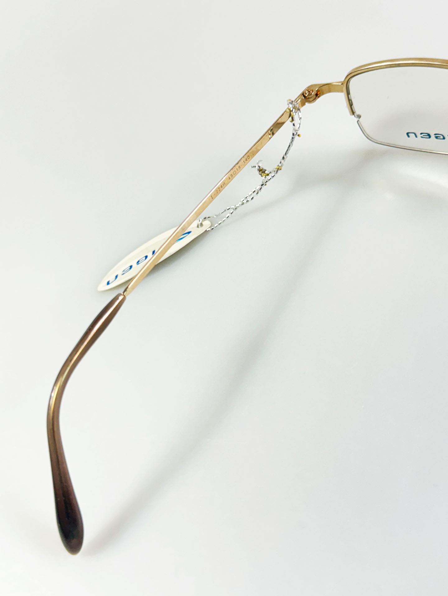 IGEN Gold Half-Rim Square Metal Frame Glasses