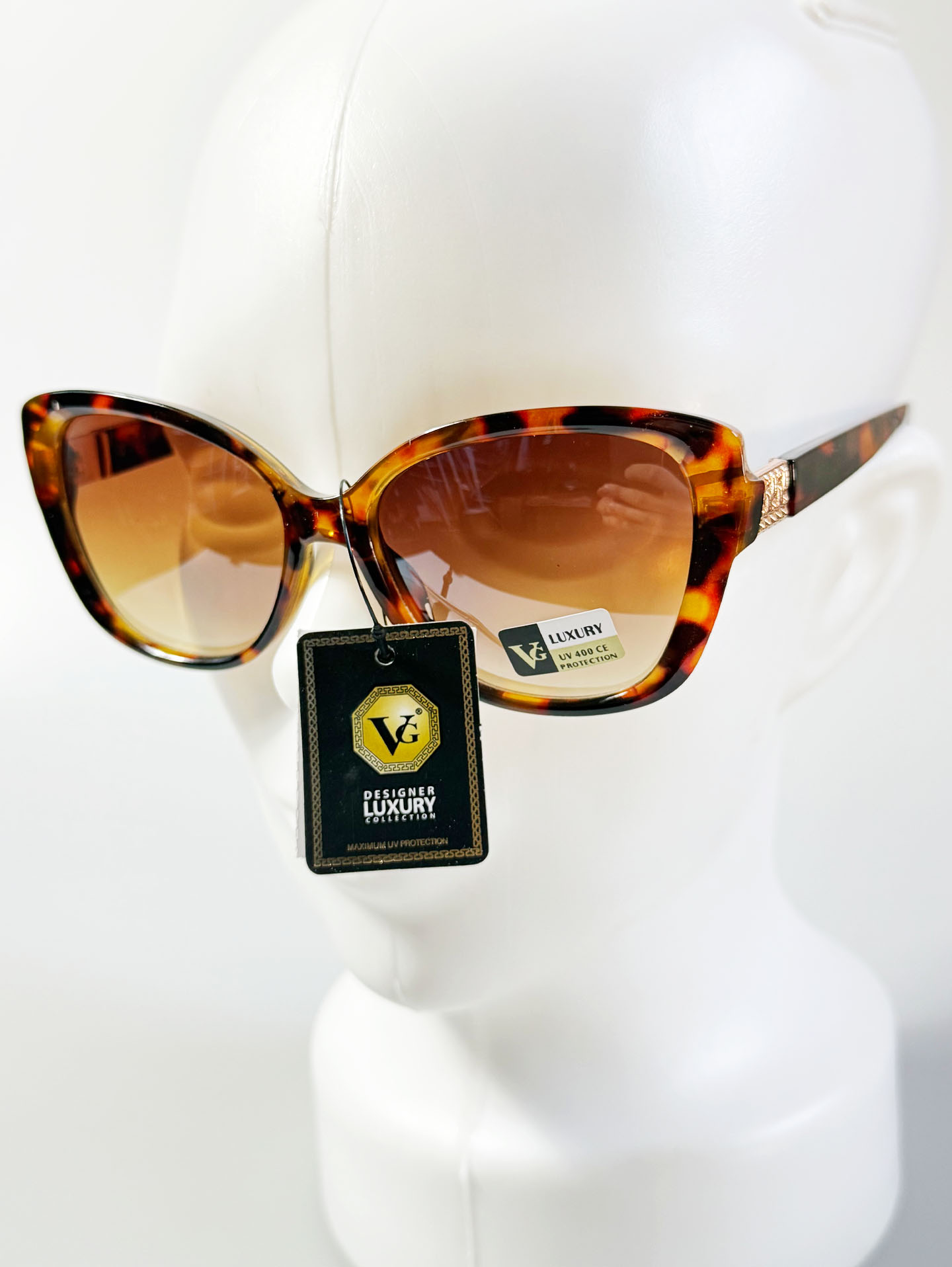 VG EYEWEAR Tortoiseshell Oversized Butterfly Frame Sunglasses