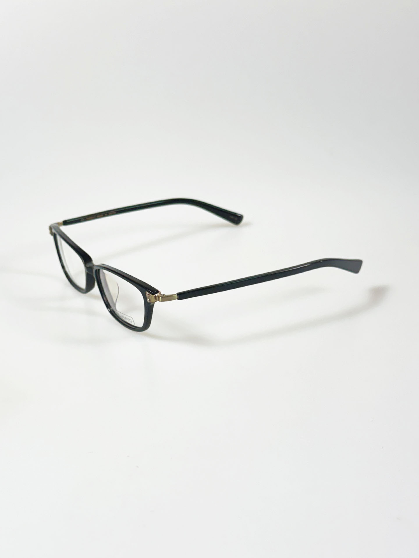 KIO YAMATO Black Square Combination Horn-Rim Glasses