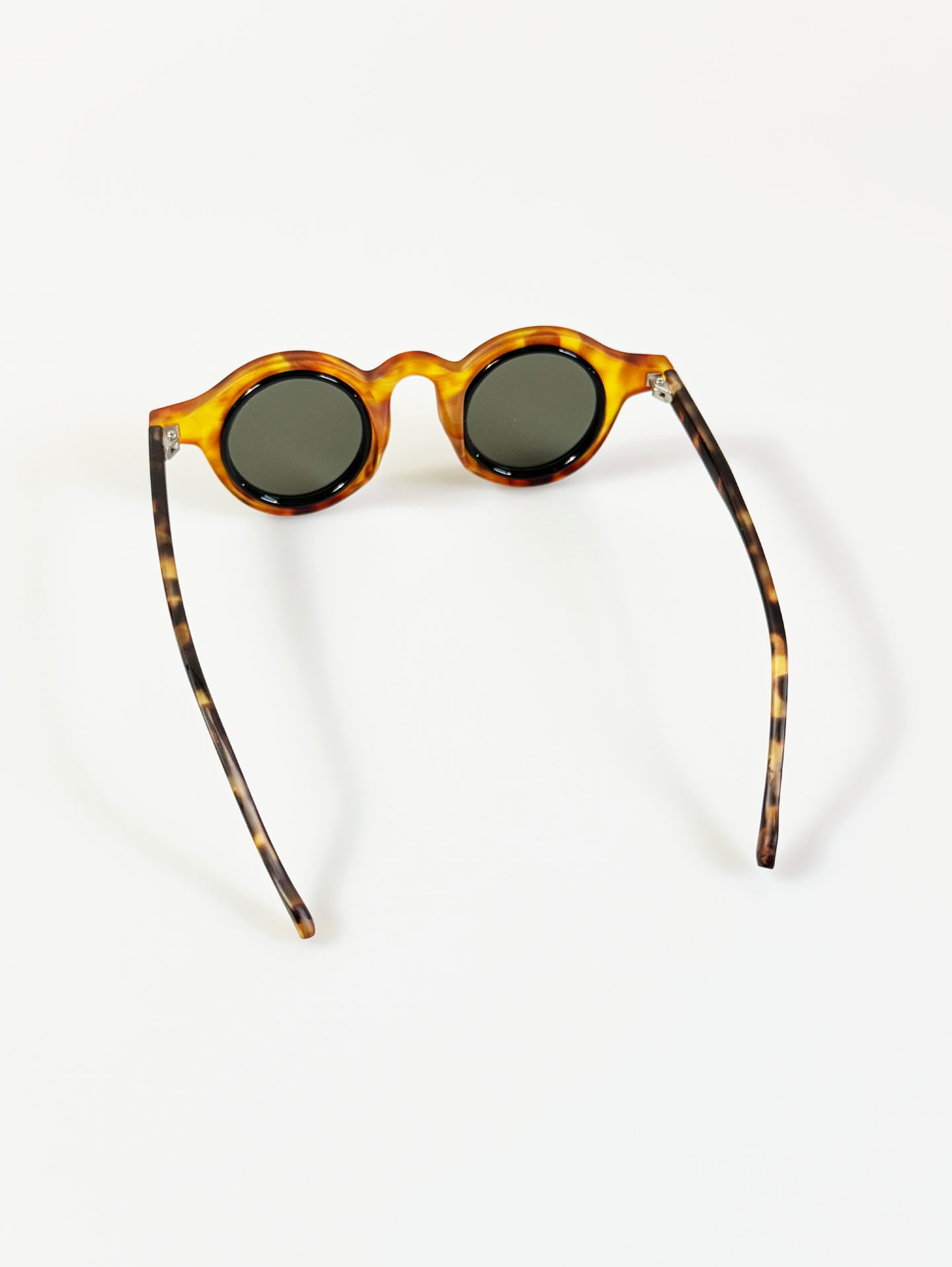 Matte Tortoiseshell Bold Round Frame Sunglasses