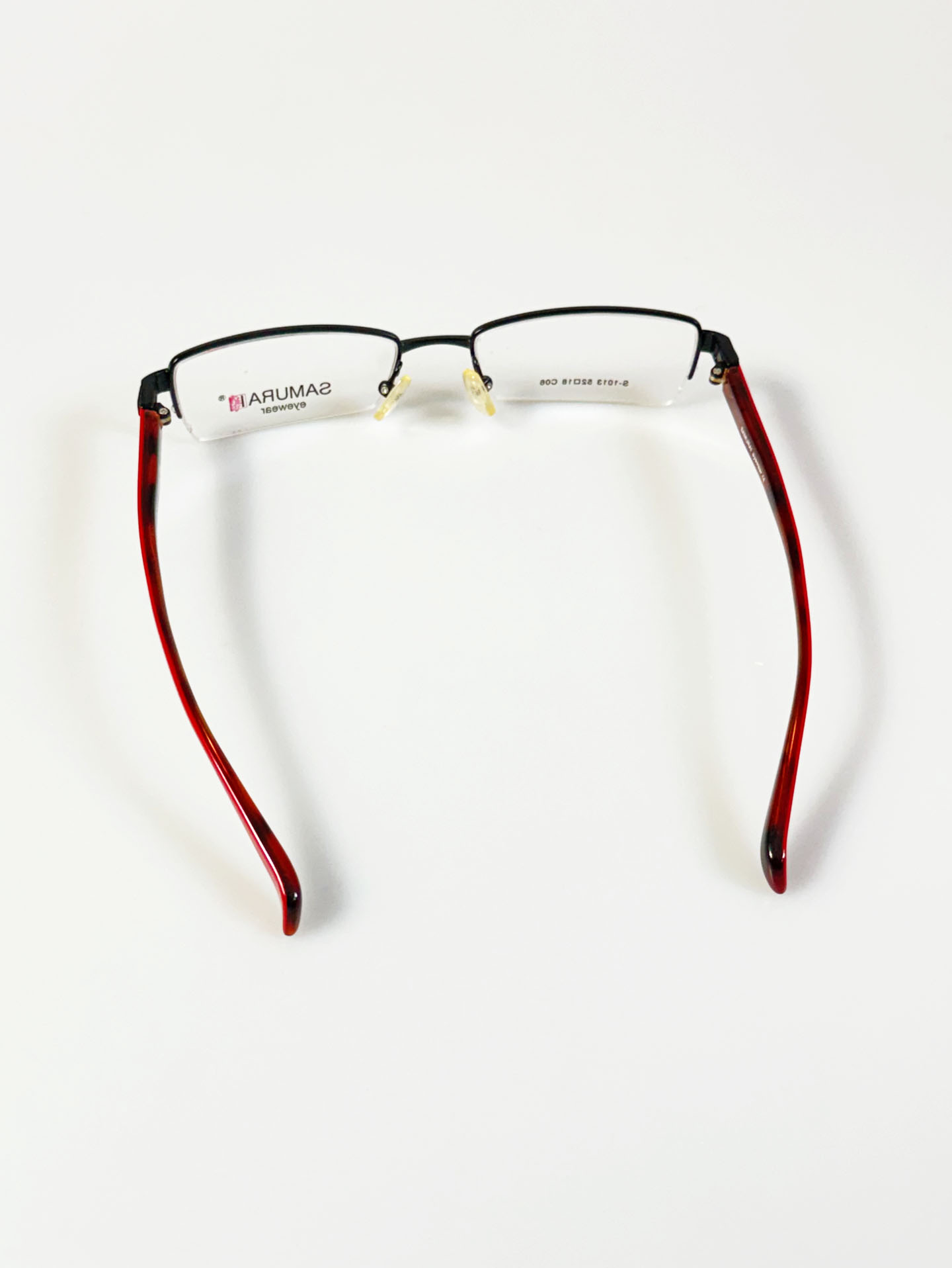 SAMURAI Eyewear Semi-Rimless Square Metal Frame Glasses