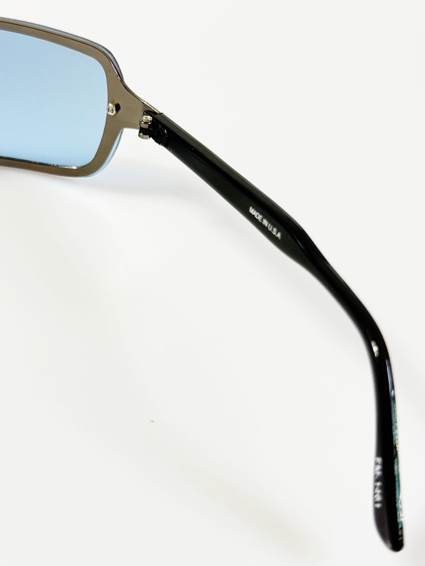 Rimless Shield Square Metal Tint Sunglasses
