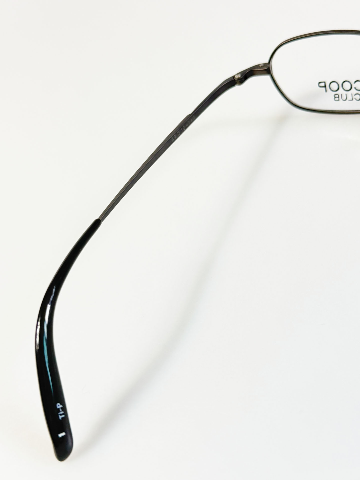 SCOOP CLUB Charcol Titanium Slim Oval Frame Glasses