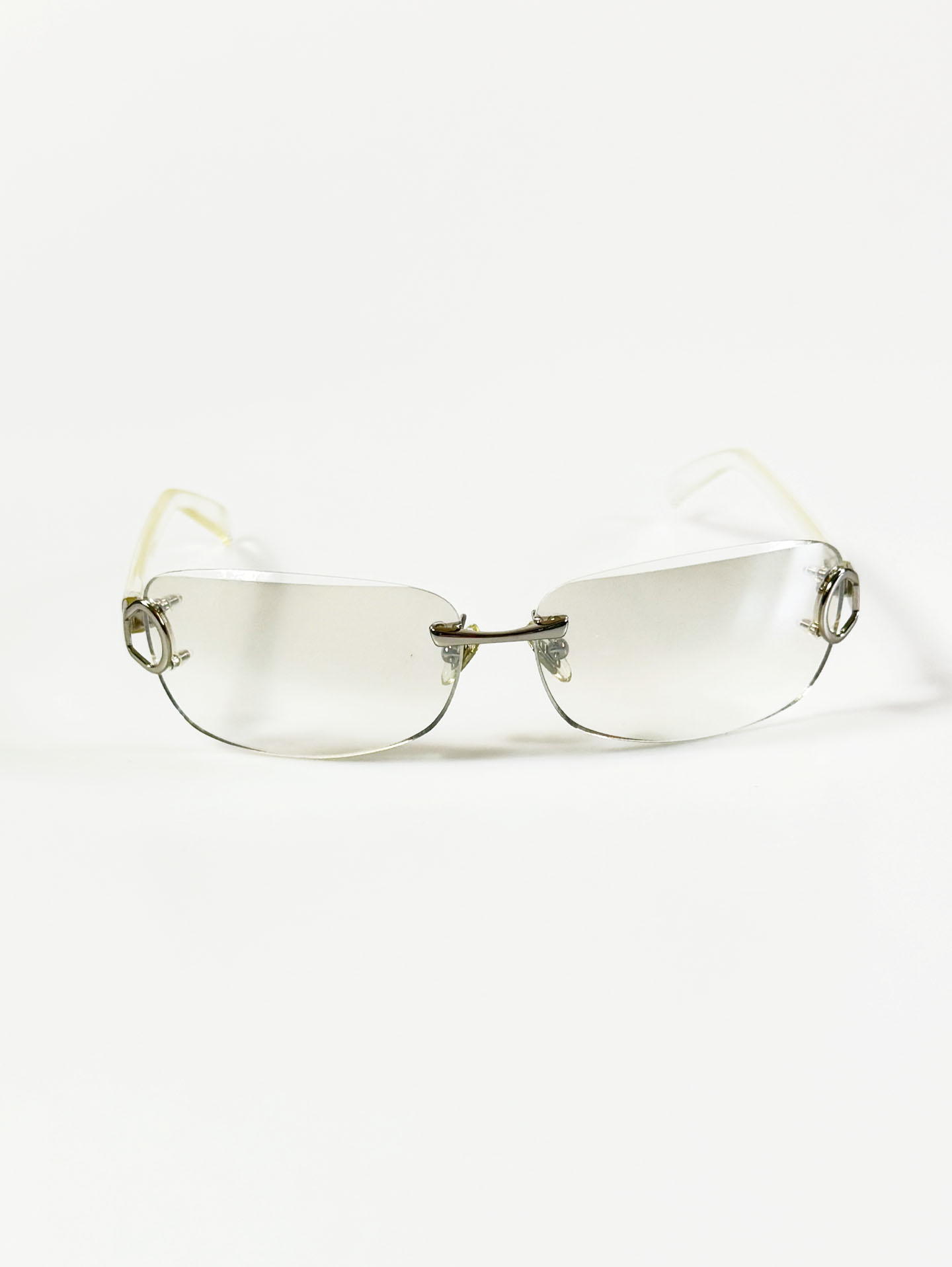 CAPRIO Rimless Square Metal Tinted Sunglasses