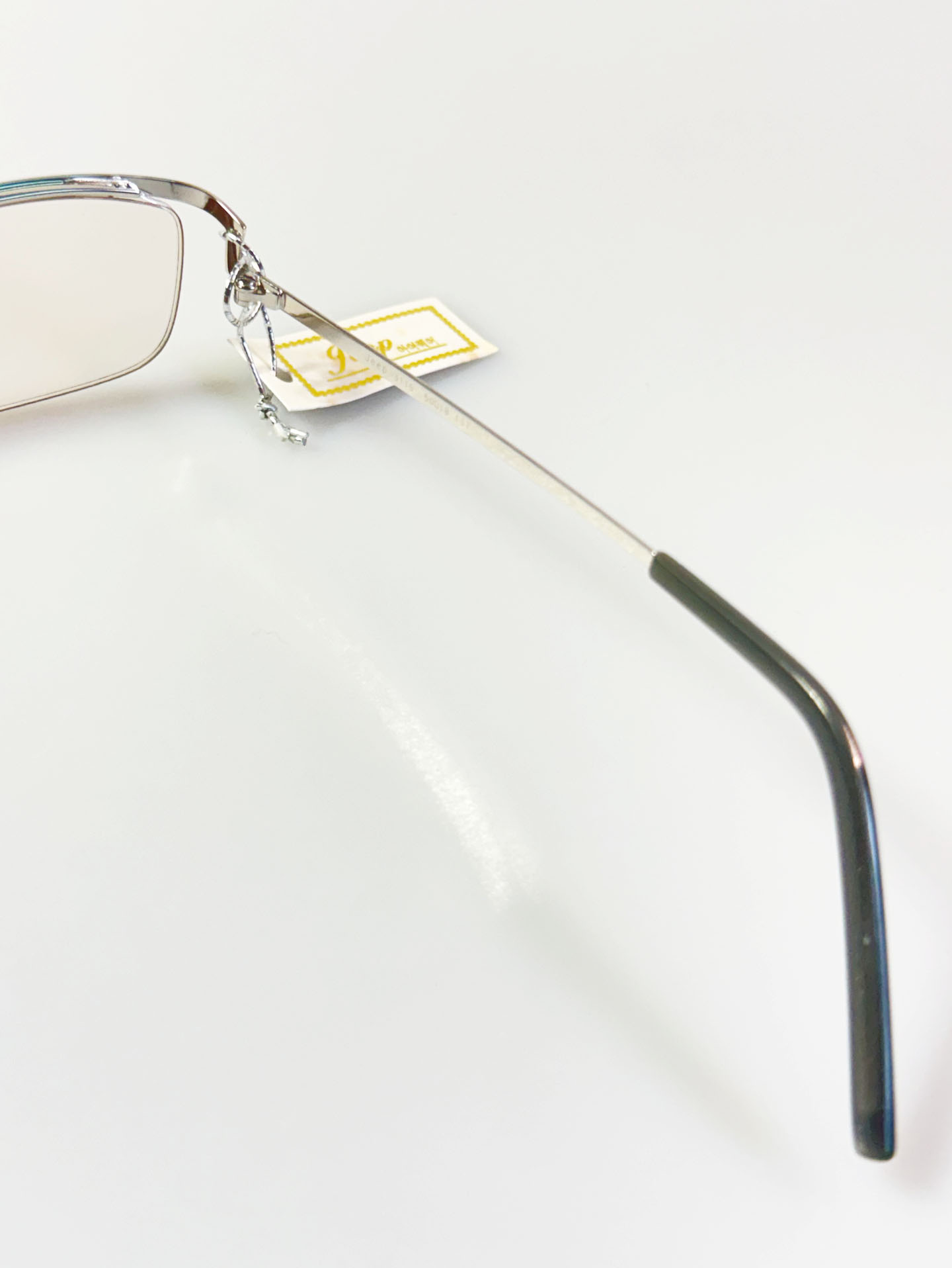 JEEP Silver Slim Square Semi-Rimless Metal Glasses
