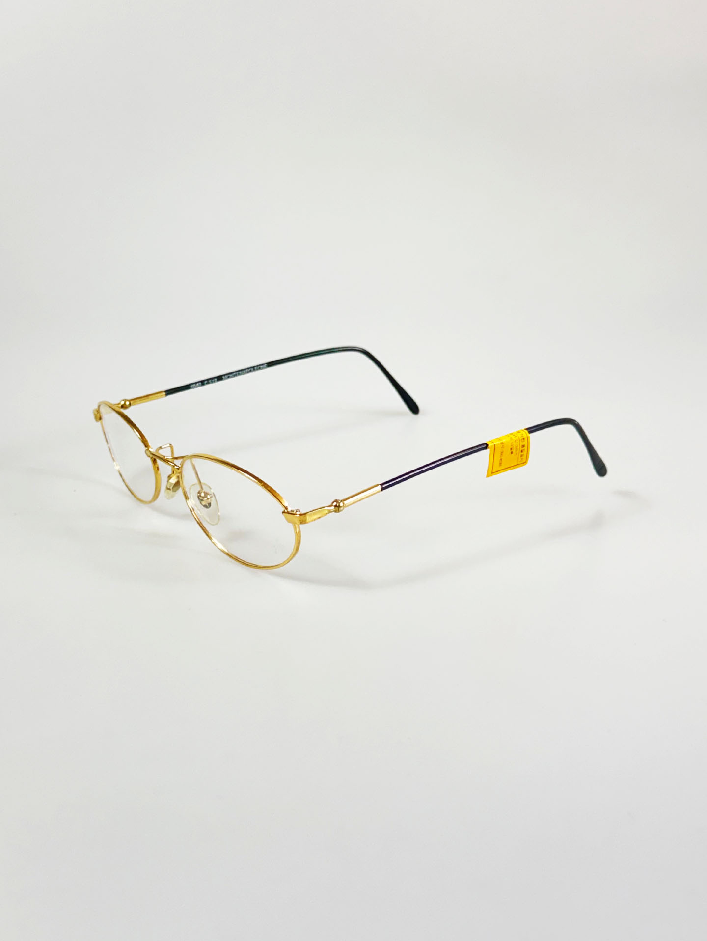 MONTENAPOLEONE Slim Oval Gold Metal Glasses