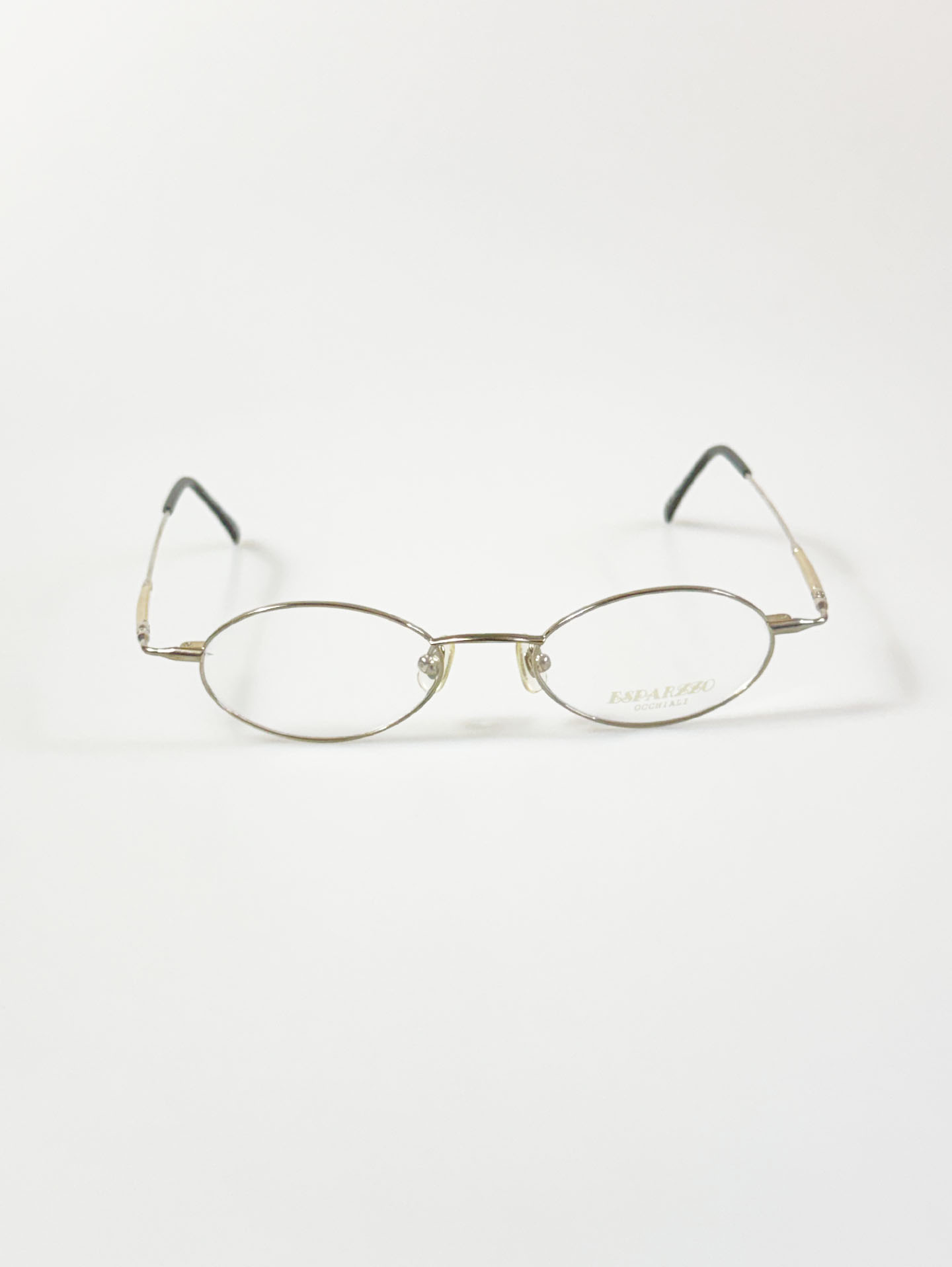 ESPARSO OCCHIALI Silver Slim Oval Metal Glasses