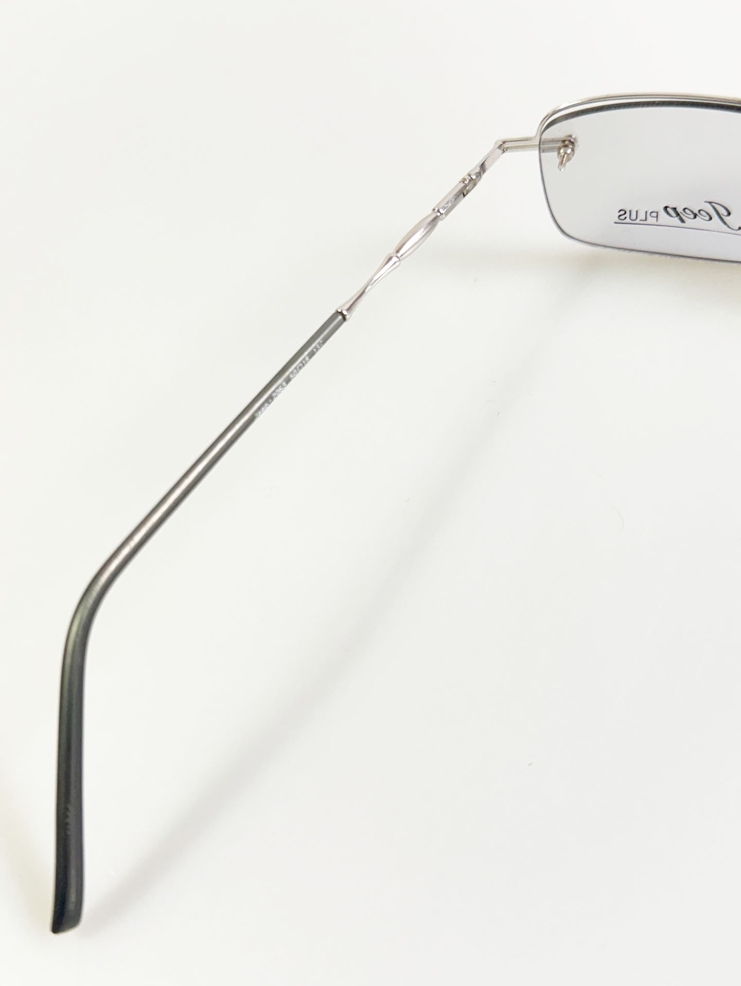 JEEP Silver Semi-Rimless Square Metal Frame Glasses