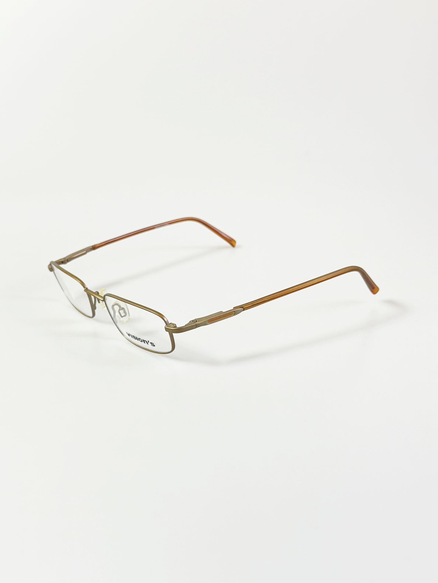 Vision’s Bronze Gold Slim Square Metal Glasses