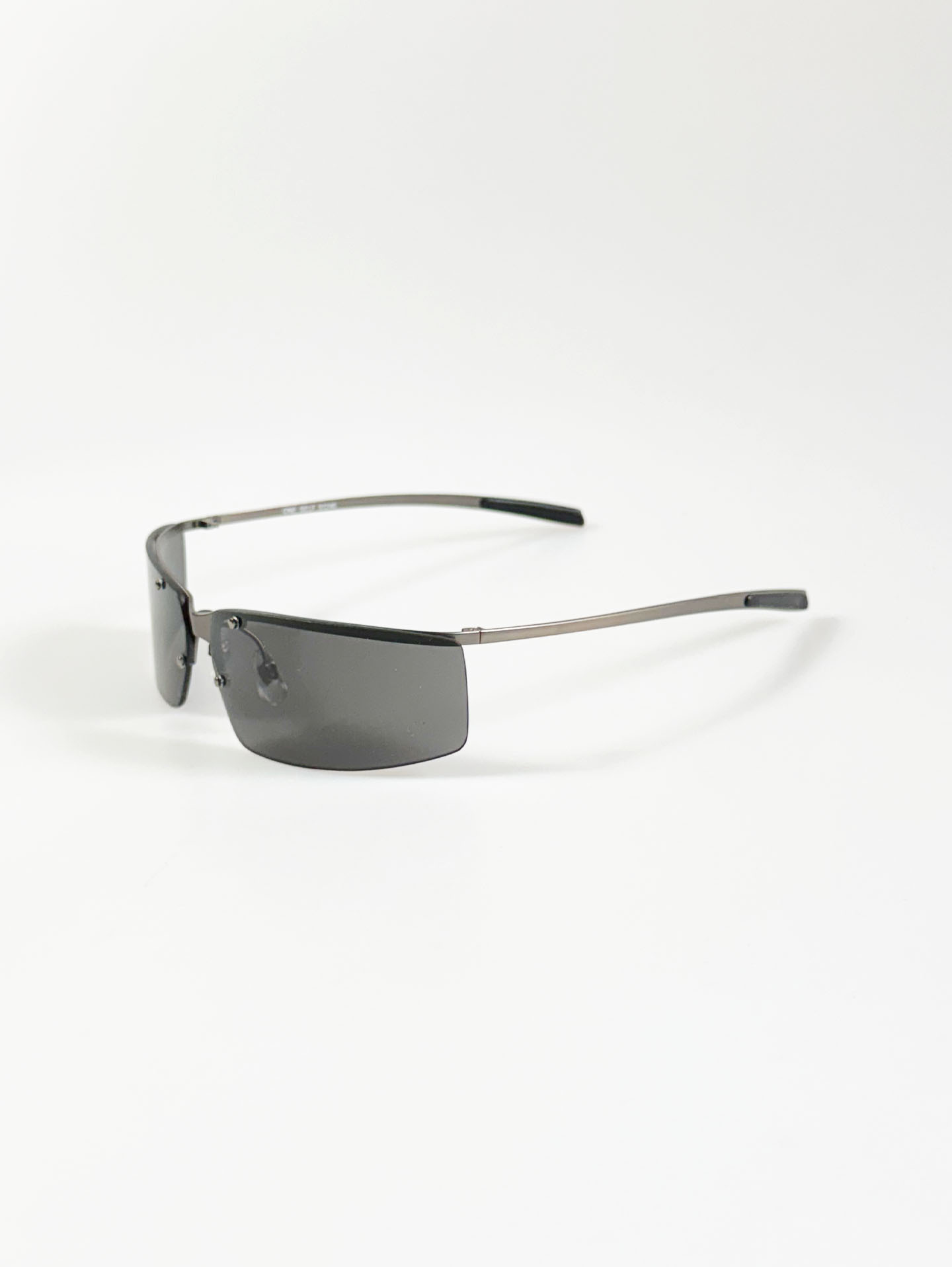 ONE SELF Rimless Shield Square Metal Sunglasses