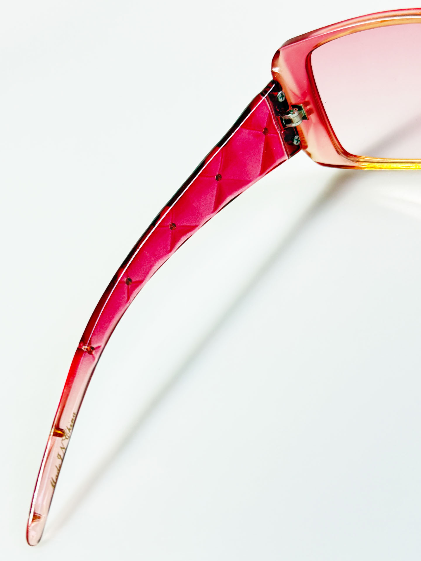 CAPRIO Translucent Pink Square Tinted Sunglasses