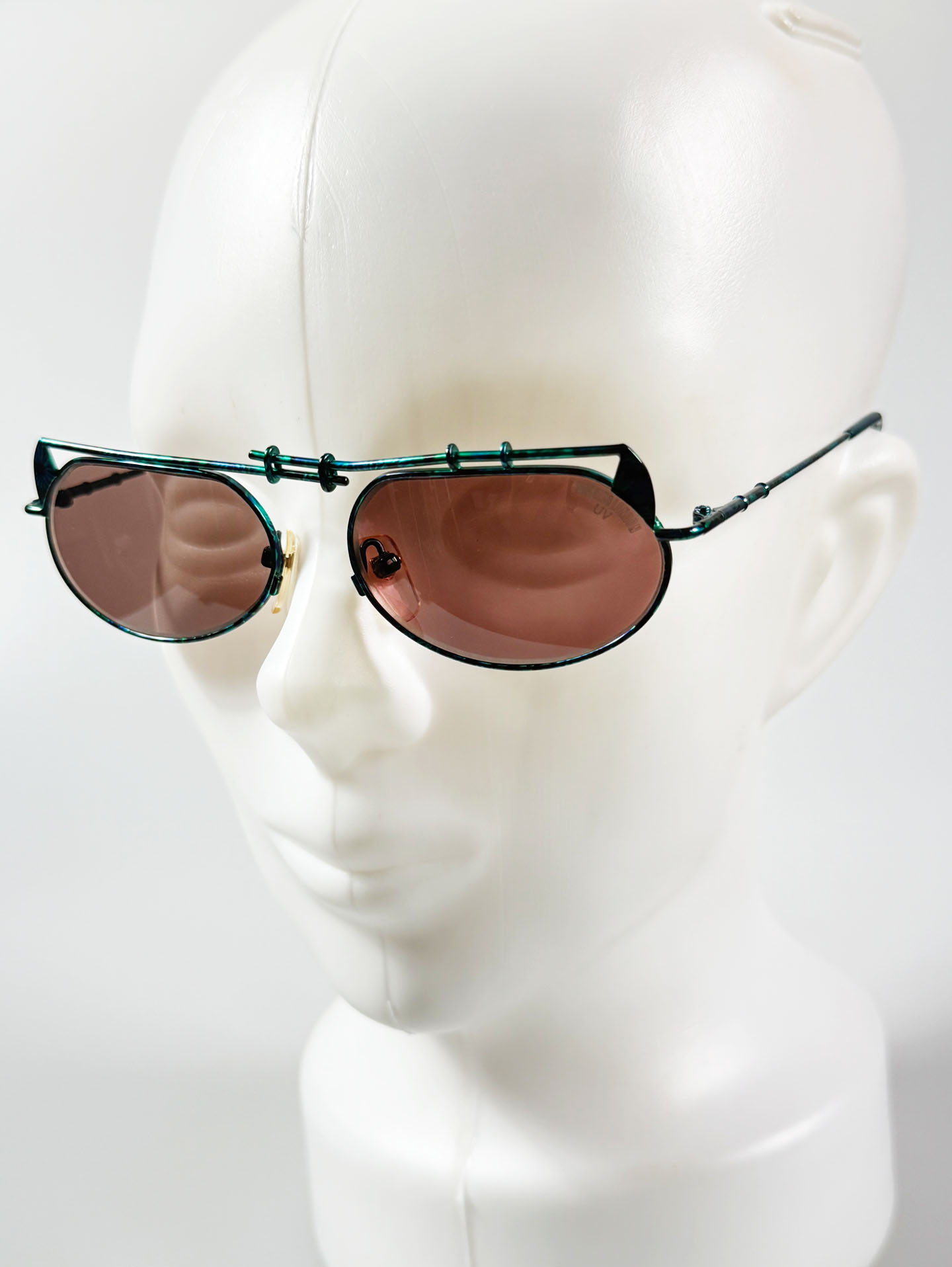 90's MICHIKO LONDON Iridescent Double Bridge Sunglasses / 3 Colors