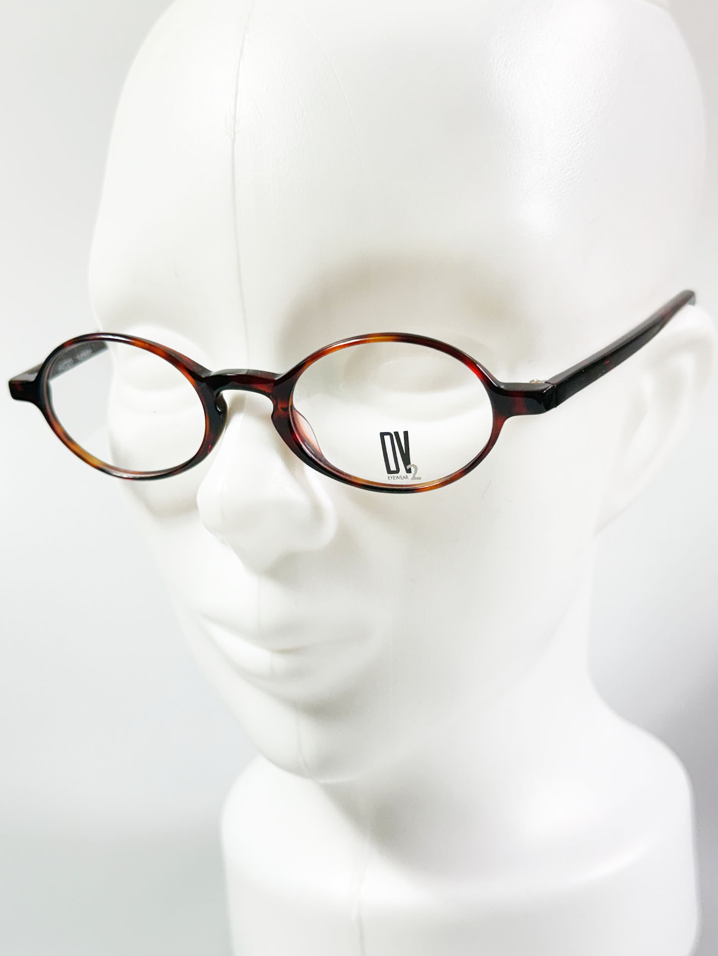 90's DEJAVU Oval Tortoise Horn-Rim Frame Glasses