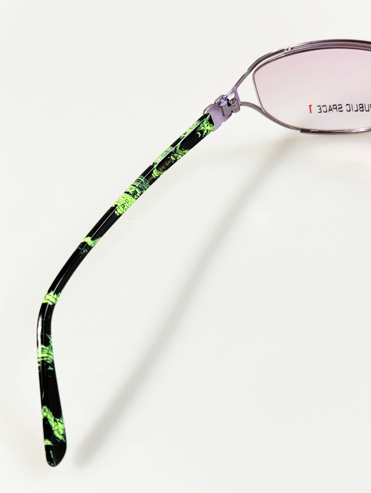 PUBLIC SPACE Lavender Slim Oval Metal Frame Glasses