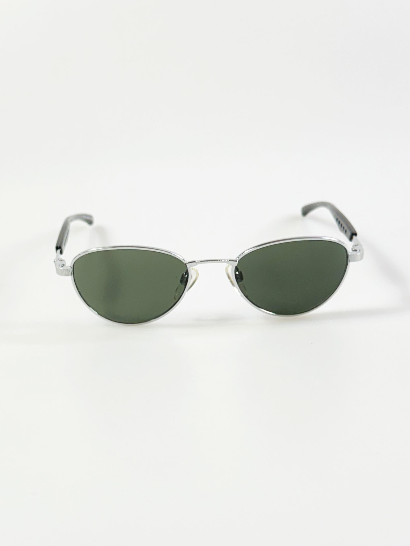Silver Slim Oval Metal Frame Sunglasses