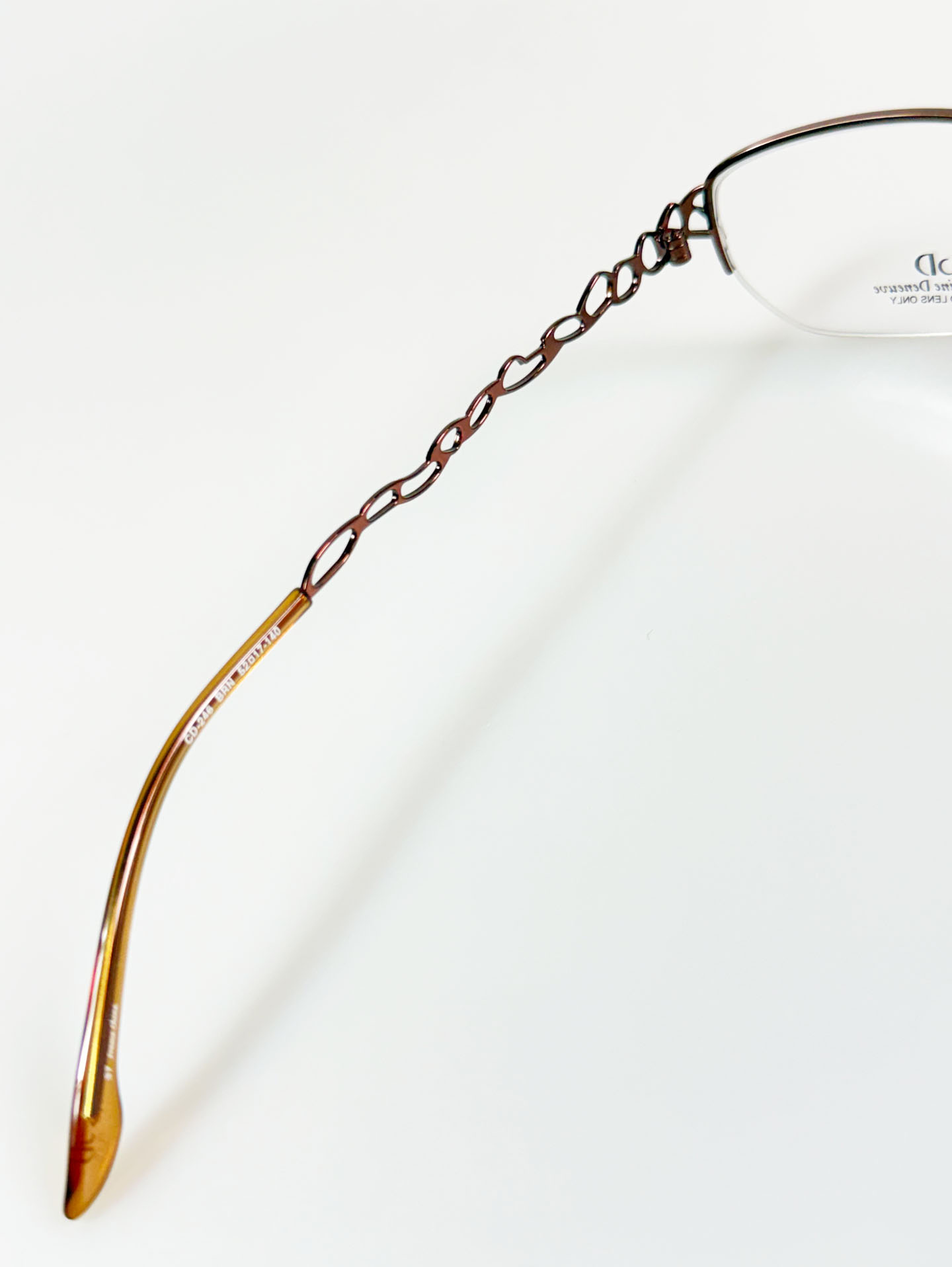 Catherine Deneuve Slim Square Half-Rim Metal Frame Glasses
