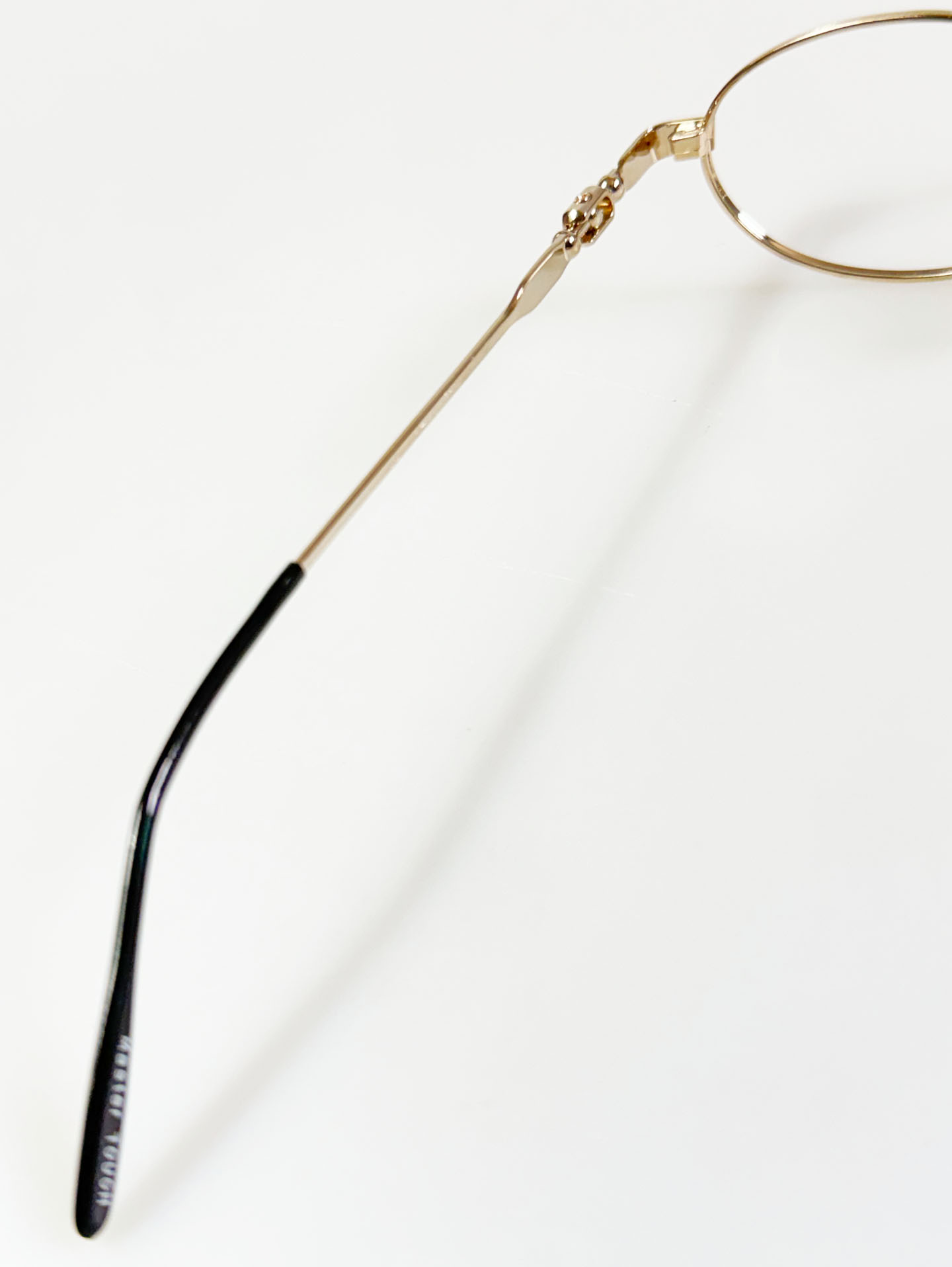 90's P.S.C. FASHION Gold Slim Oval Metal Frame Glasses