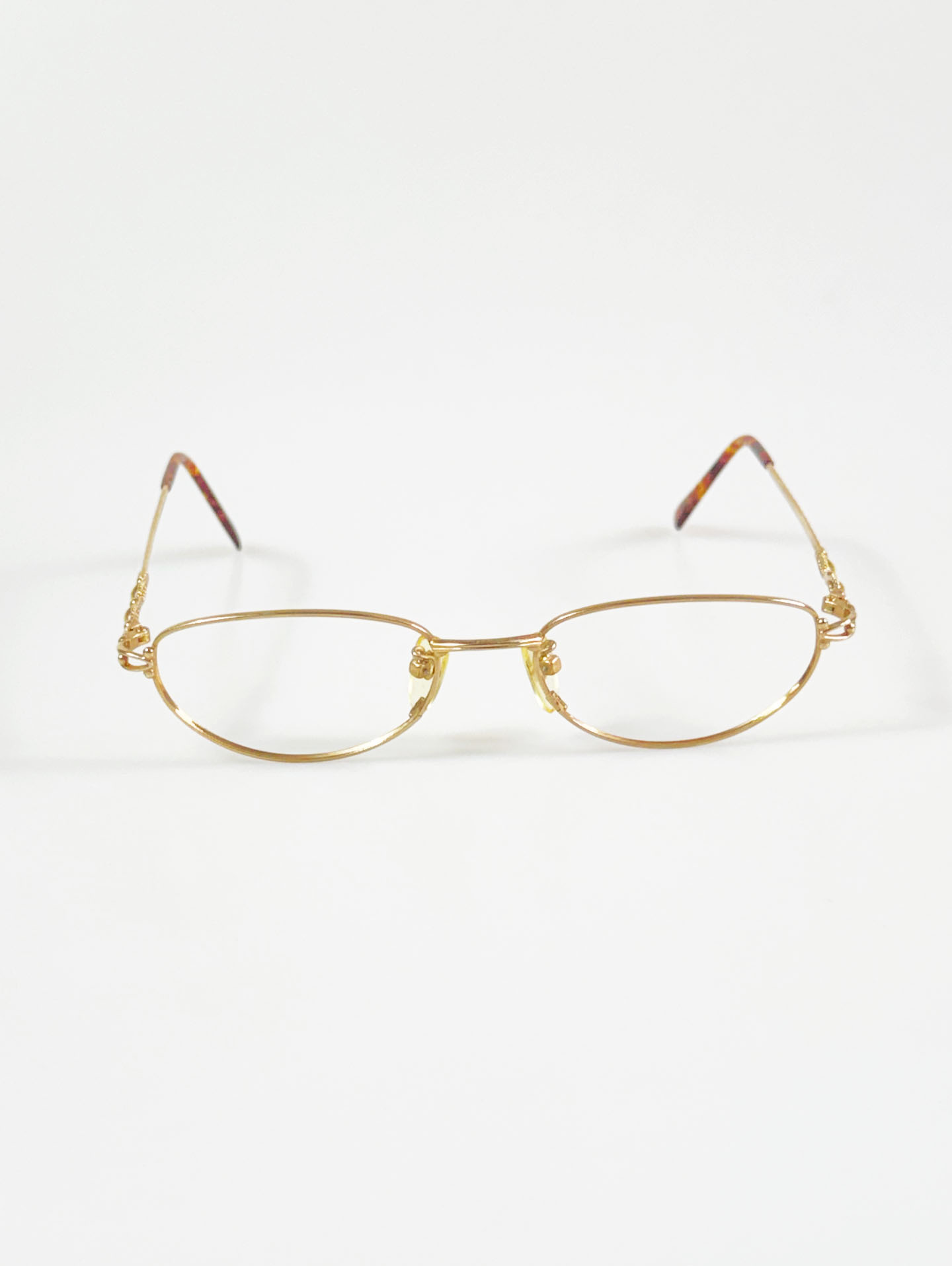 90’s CANADIAN Gold Metal Slim Oval Glasses