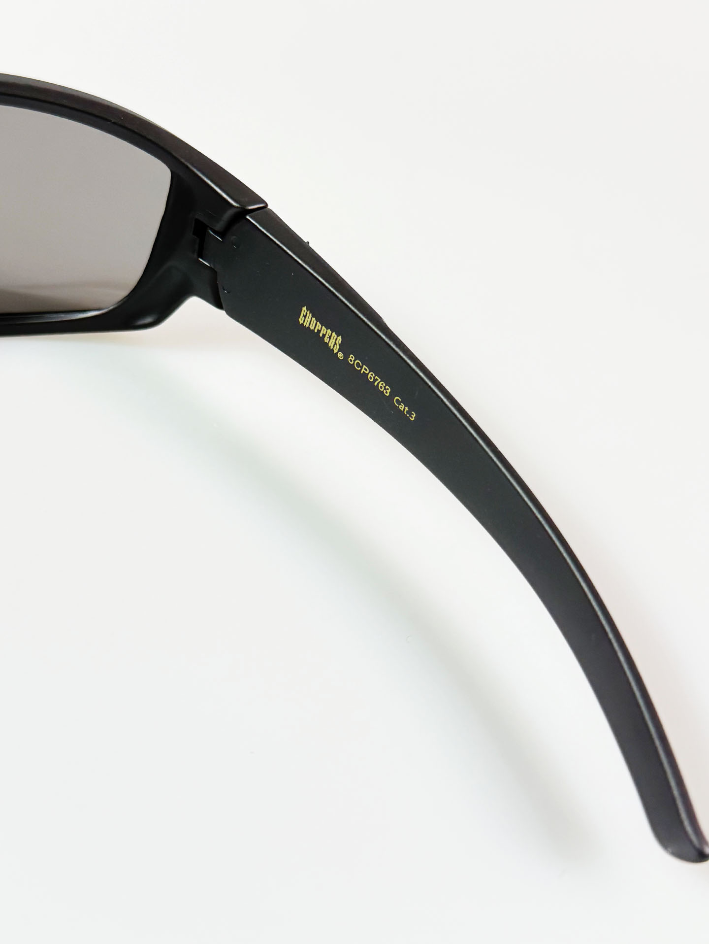 CHOPPERS Wraparound Matte Black Square Frame Sunglasses