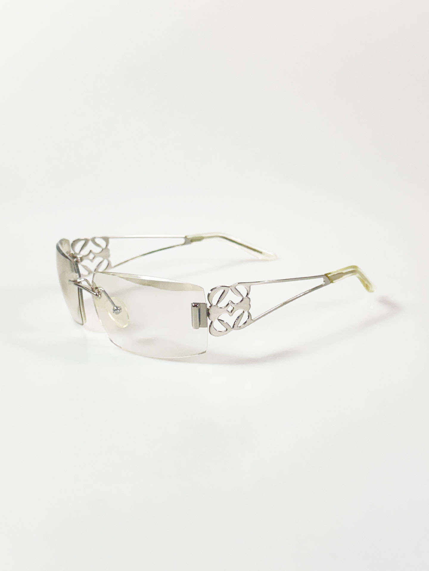 CAPRIO Rimless Square Metal Tinted Sunglasses