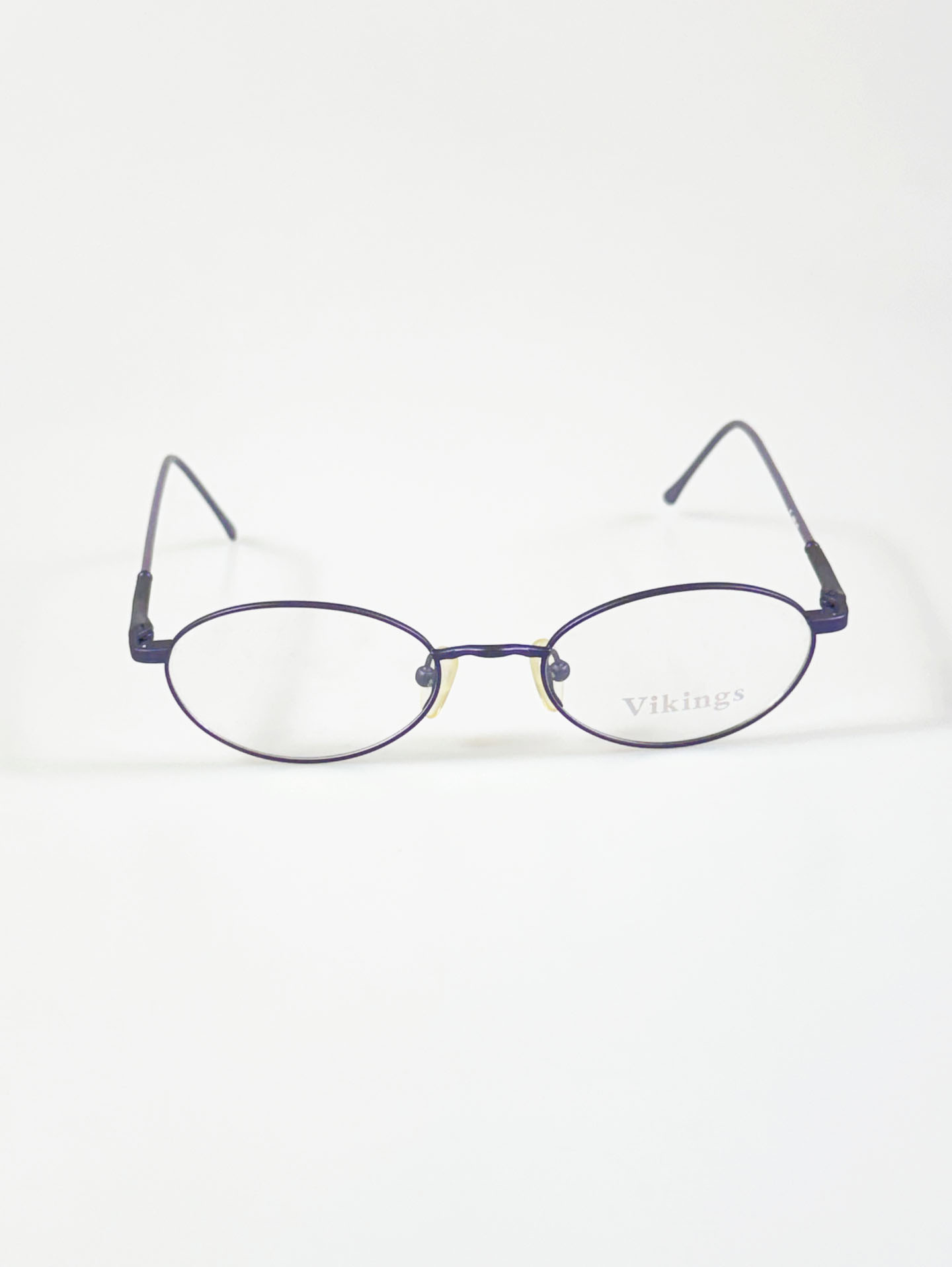 Vikings Slim Oval Purple Metal Frame Glasses