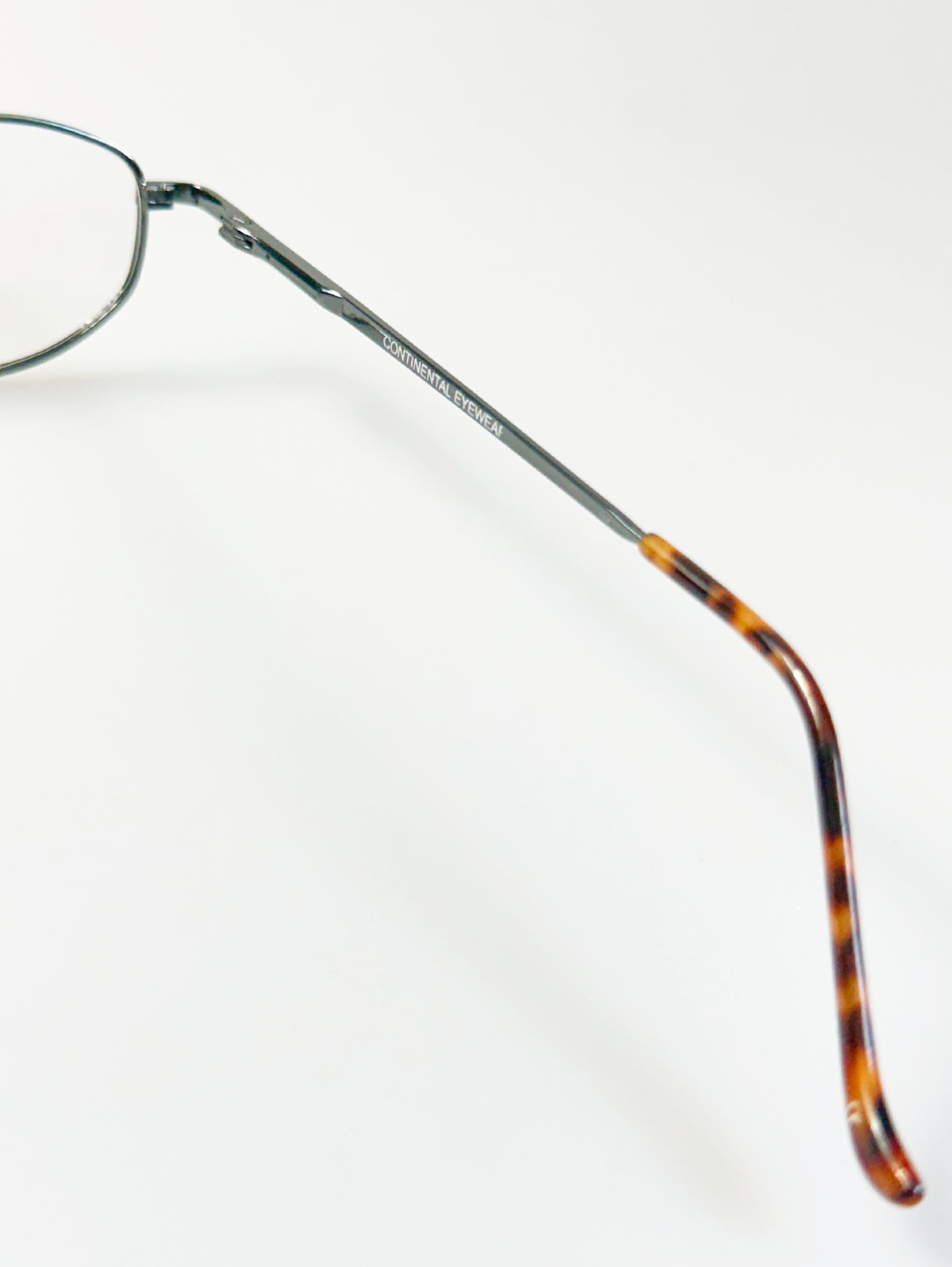 90's ZENITH Dark Silver Slim Oval Metal Frame Glasses