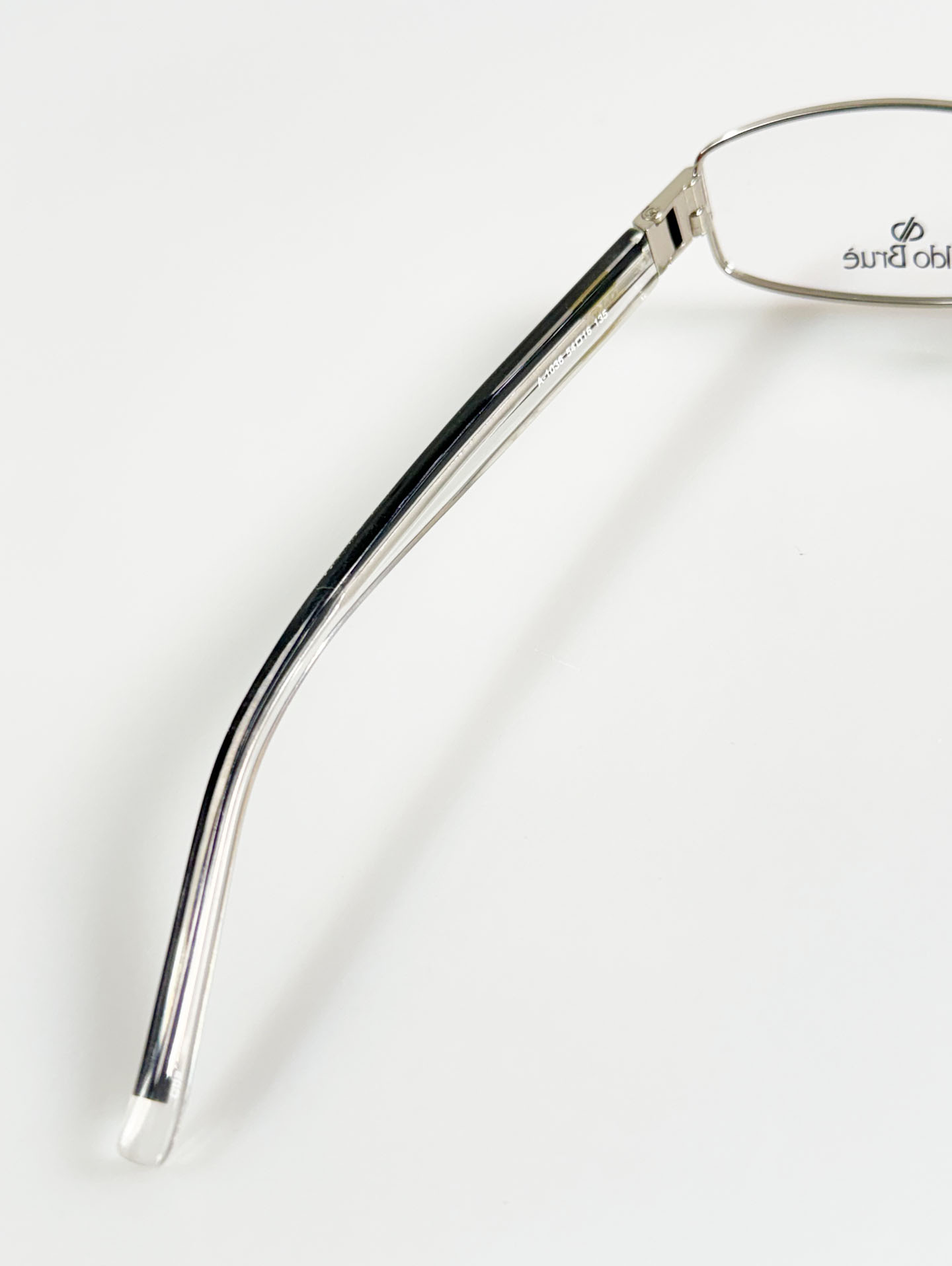 Aldo Brue Silver Slim Square Metal Glasses