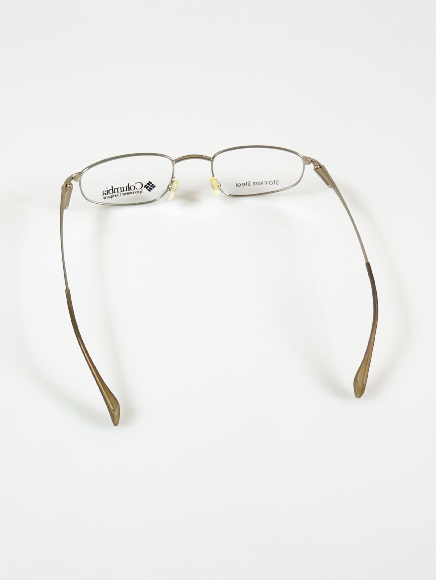 Columbia Silver Slim Square Metal Frame Glasses