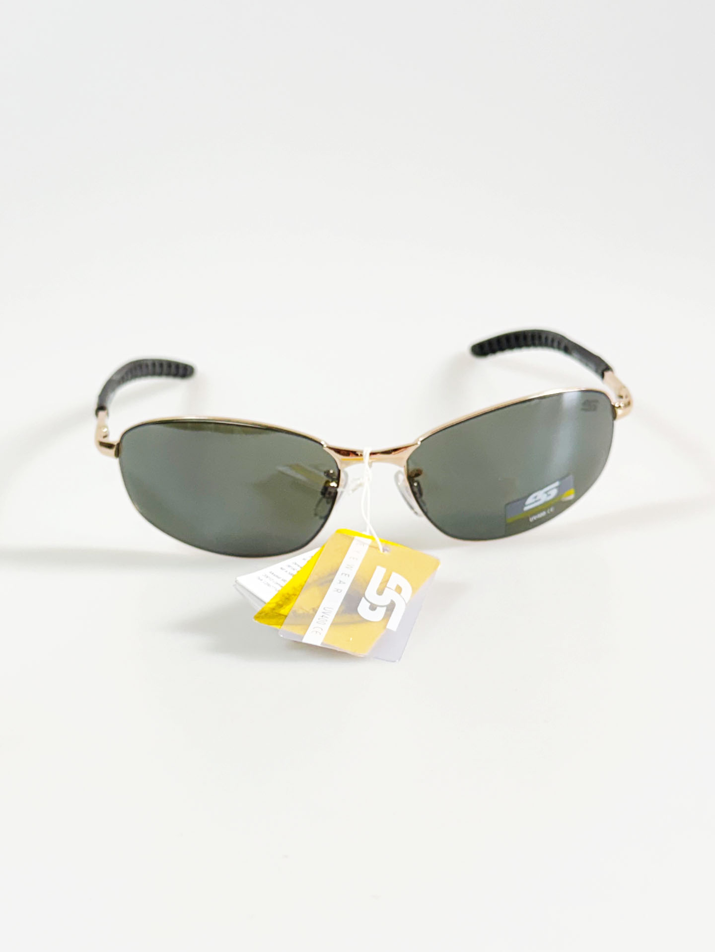 SS EYEWEAR Gold Slim Square Metal Sunglasses