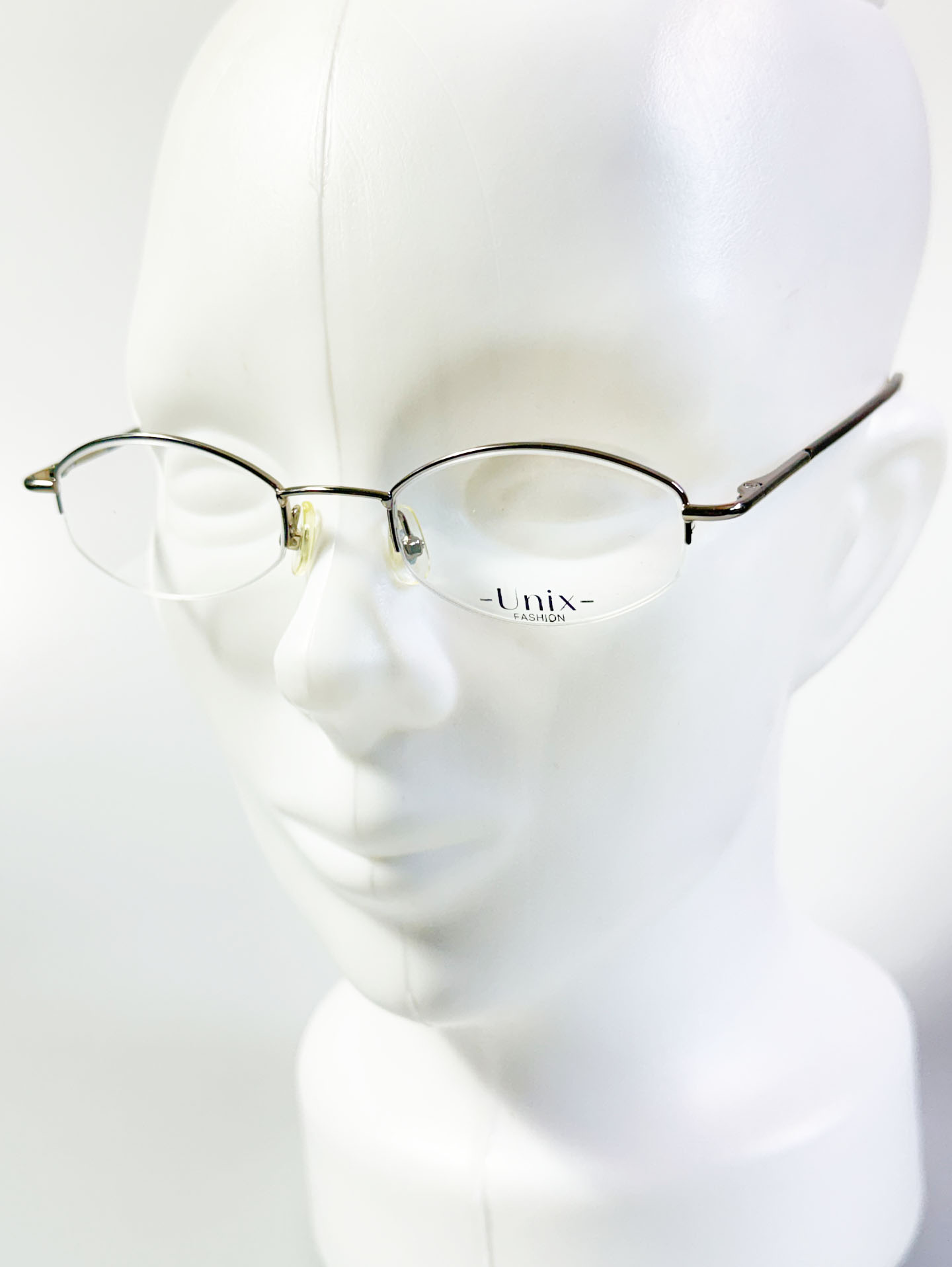 Unix Fashion Silver Half Rim Square Metal Glasses
