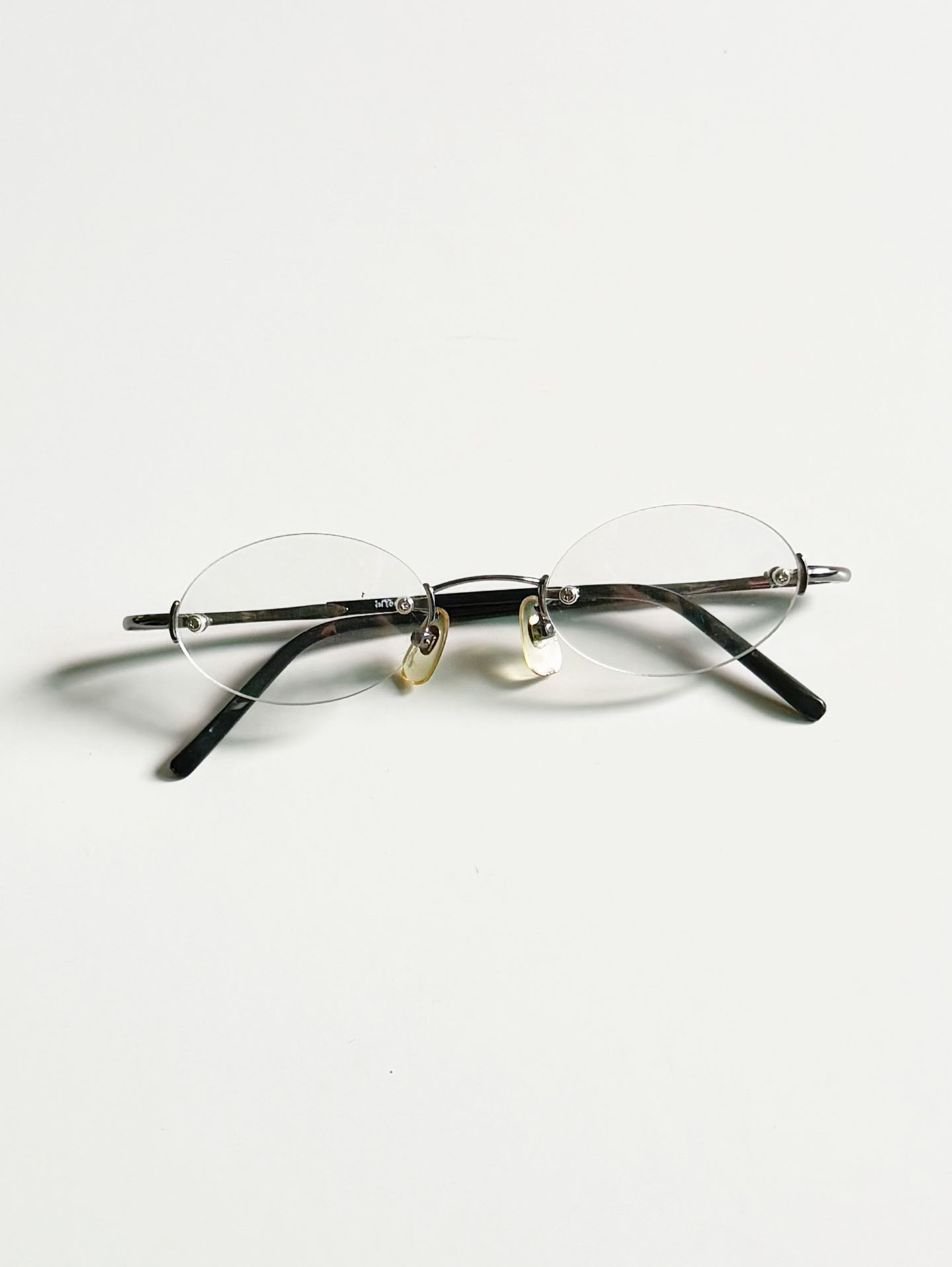 InToo Gunmetal Rimless Oval Frame Glasses